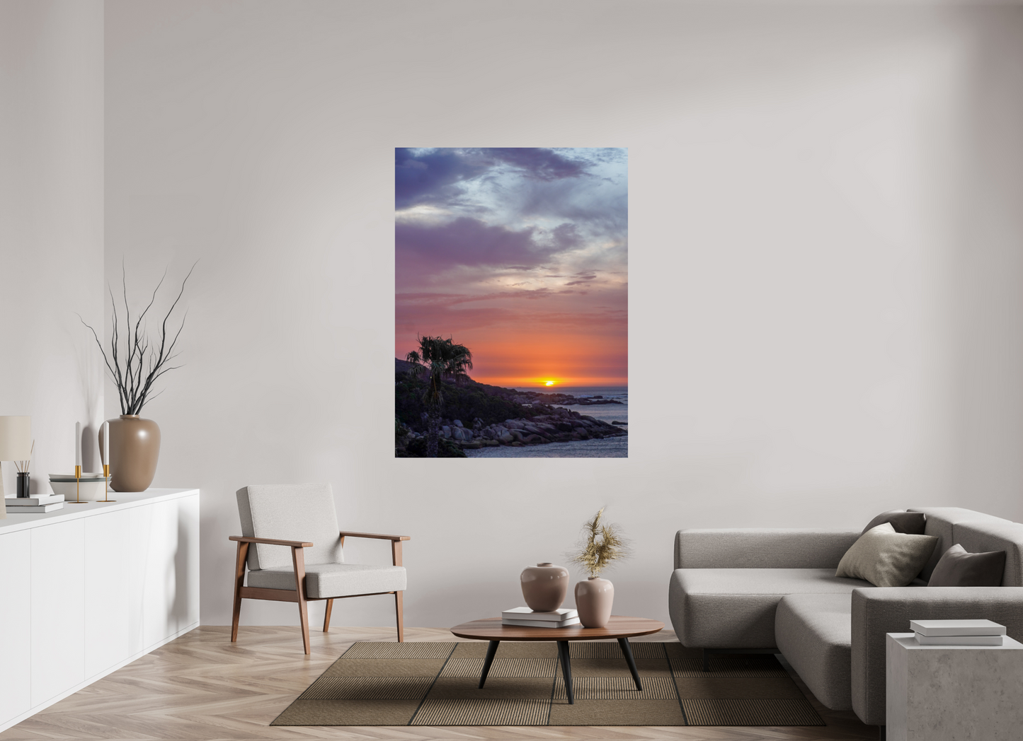 120 x 160 cm, Photo Print On Fuji Crystal DP II Sunset Camps Bay
