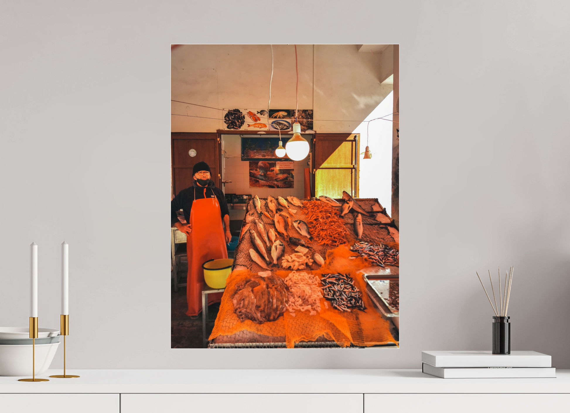 45 x 60 cm, Photo Print Under Acrylic Glass Fish in Palermo
