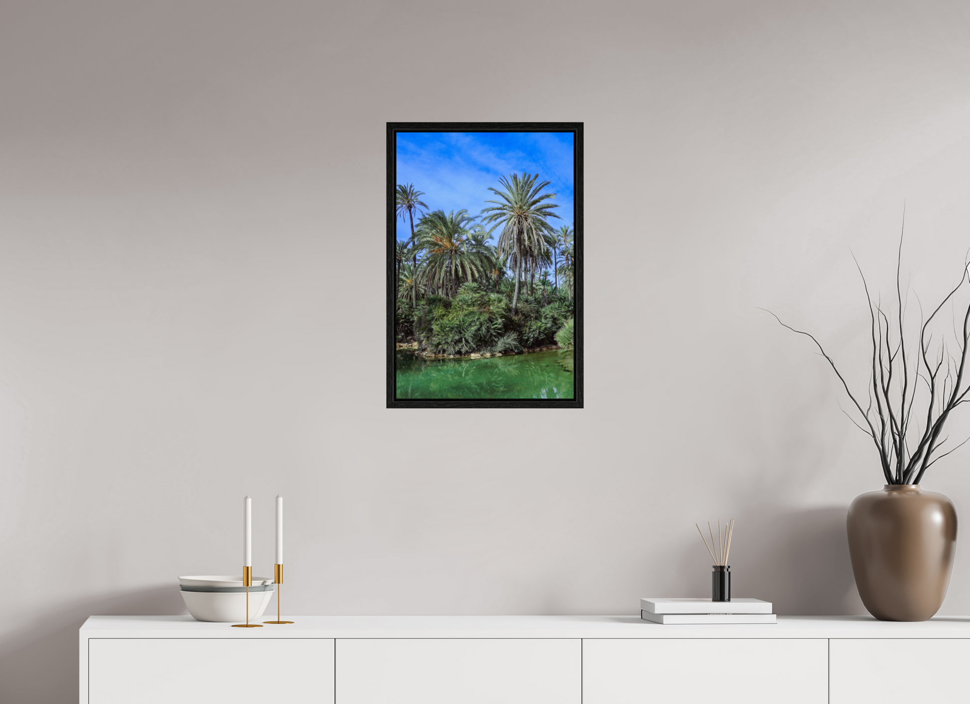 40 x 60 cm, Floater Frame Las palmeras