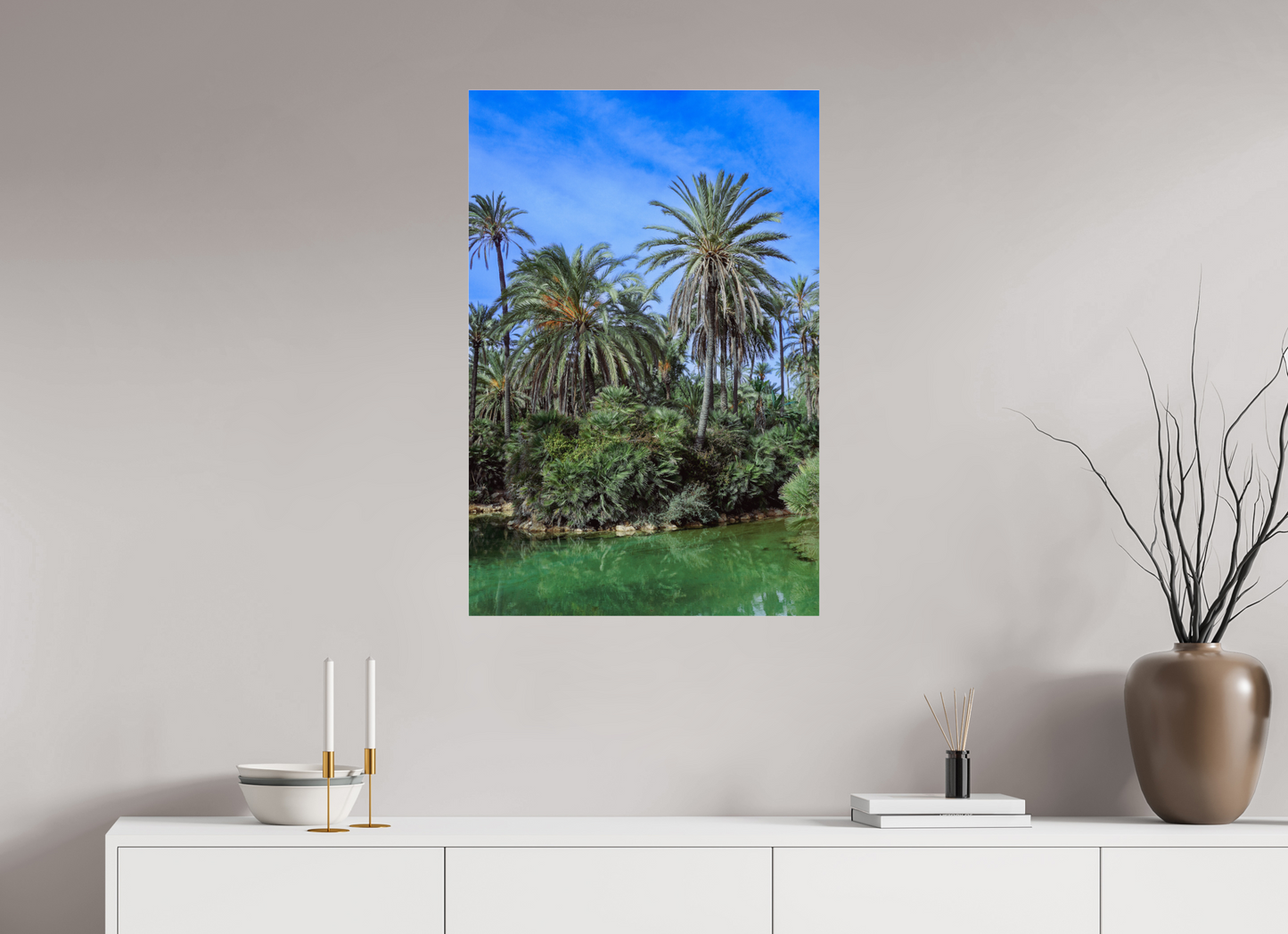 60 x 90 cm, Photo Print Under Acrylic Glass Las palmeras