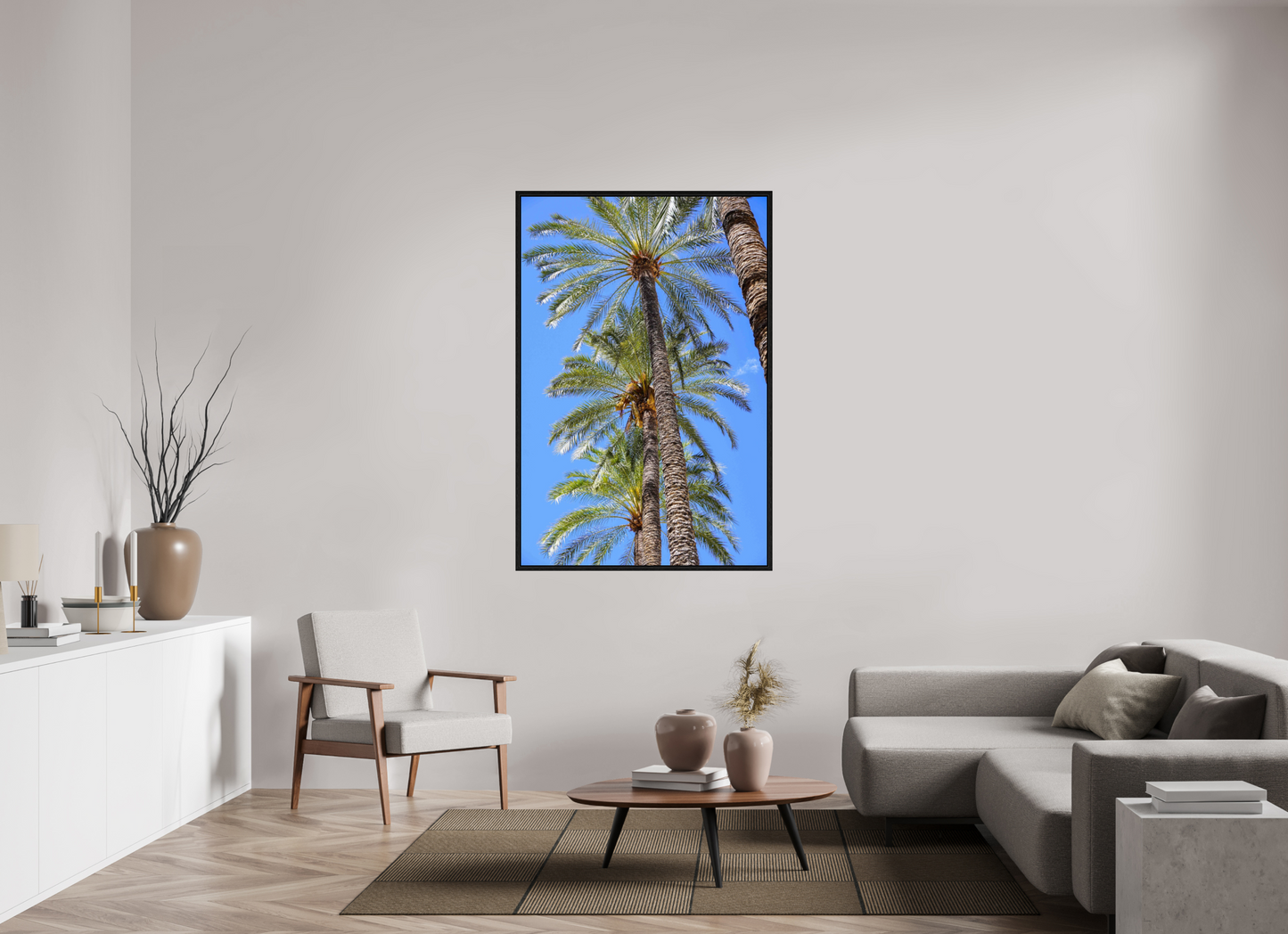 100 x 150 cm, Floater Frame Palmeras