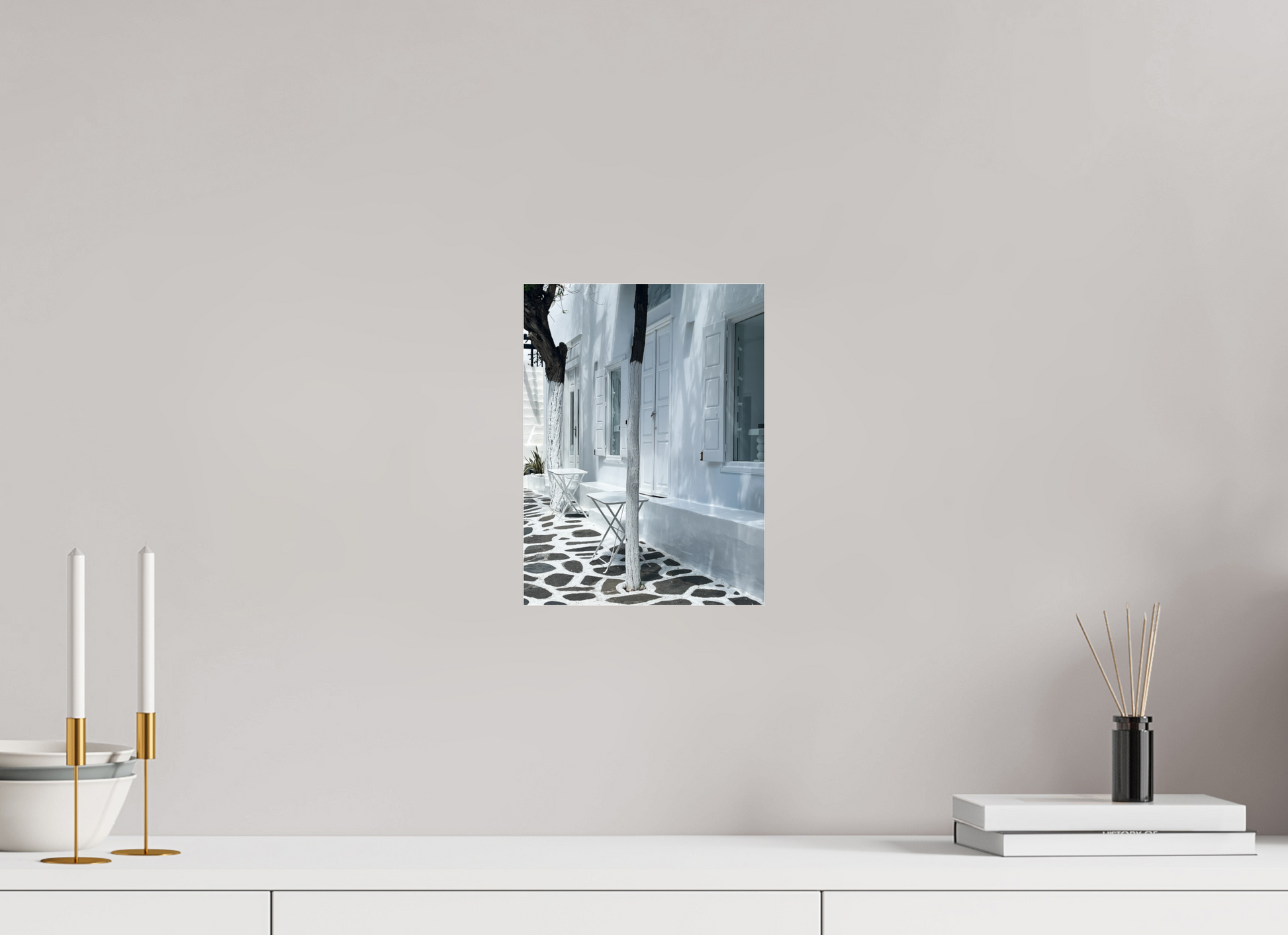 21 x 28 cm, Photo Print Under Acrylic Glass Mykonos