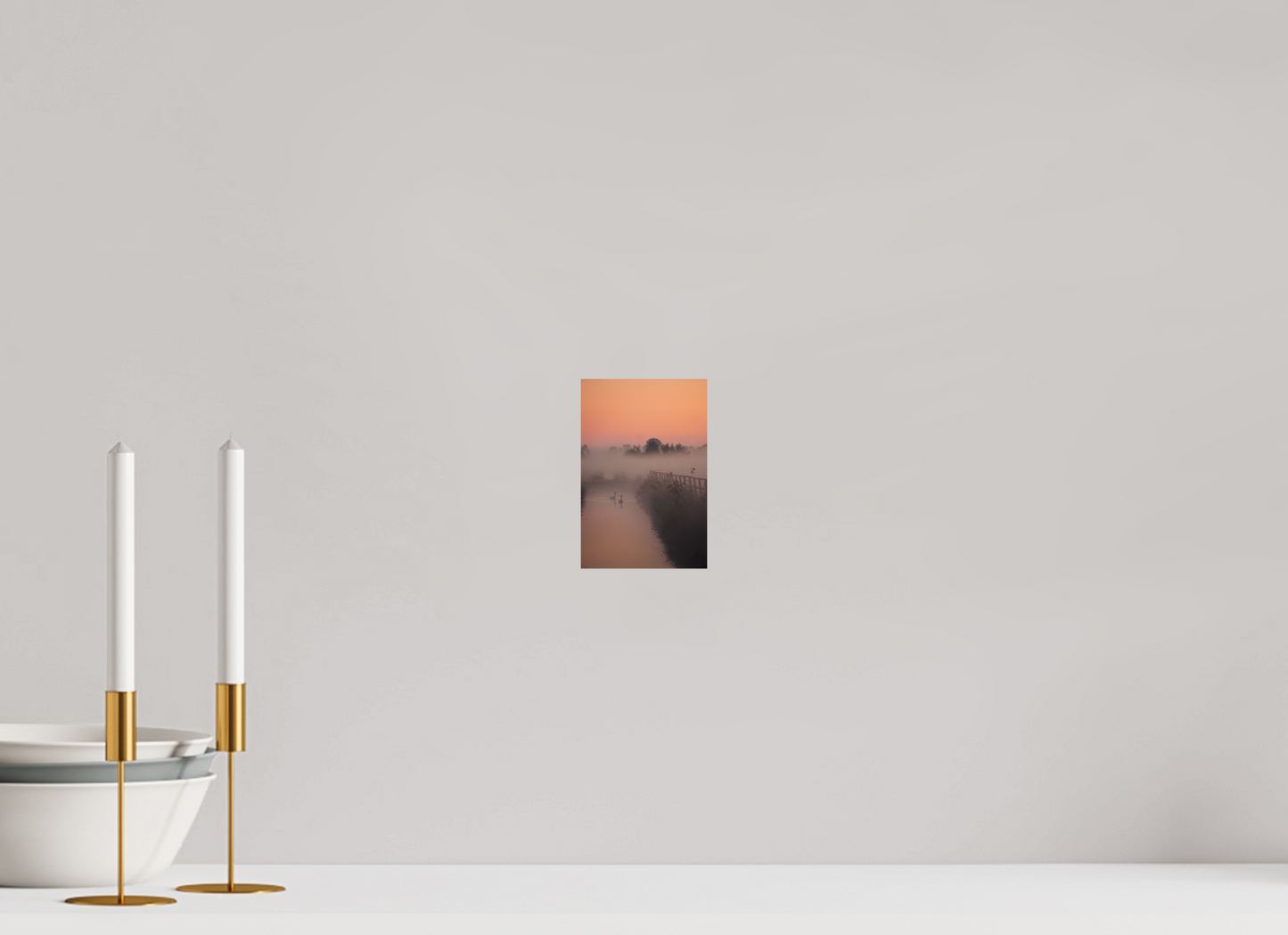 10 x 15 cm, Photo Print On Fuji Crystal DP II Swans in the Morning Mist