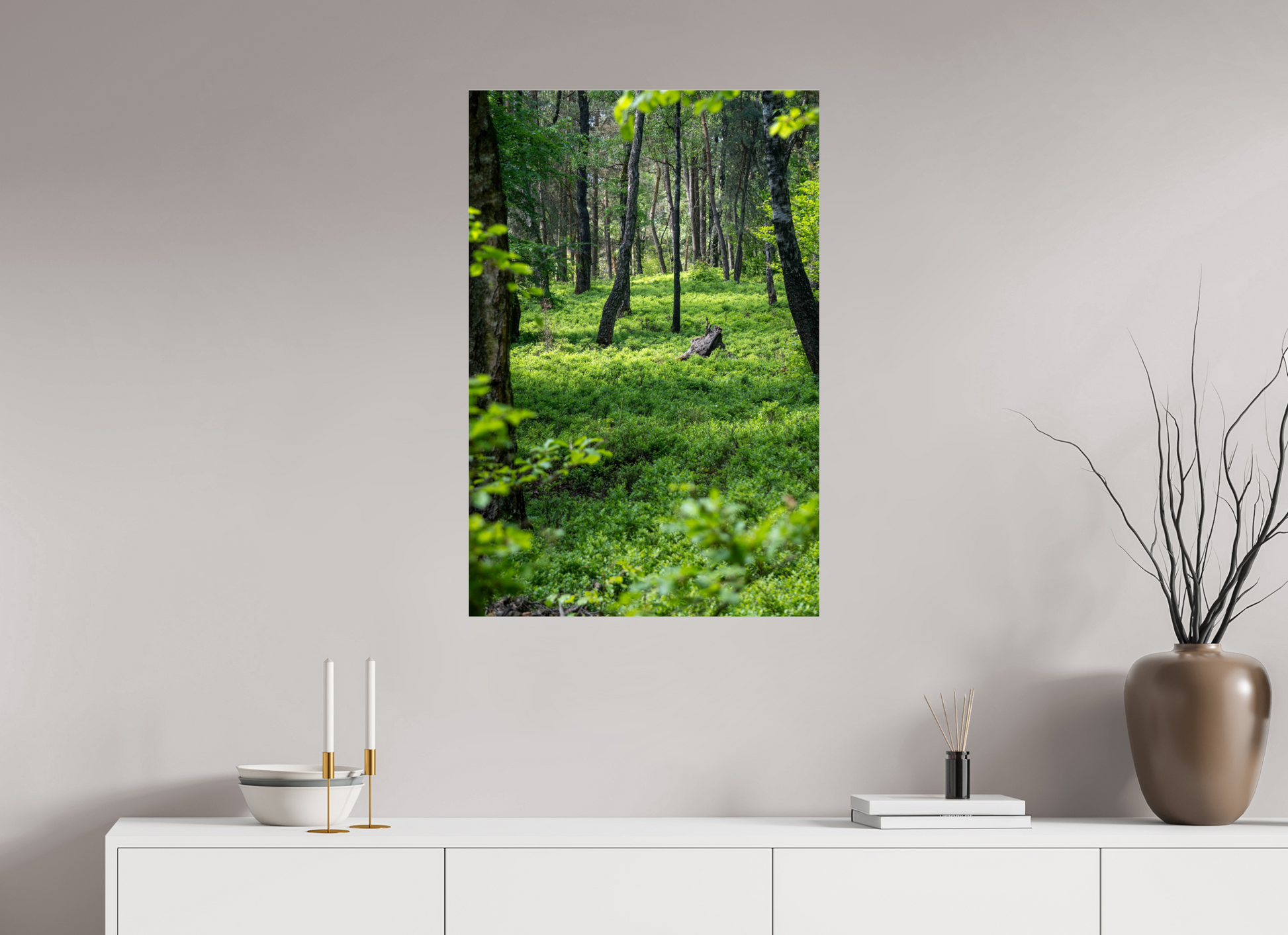 60 x 90 cm, Photo Print Under Acrylic Glass The Forest Heart
