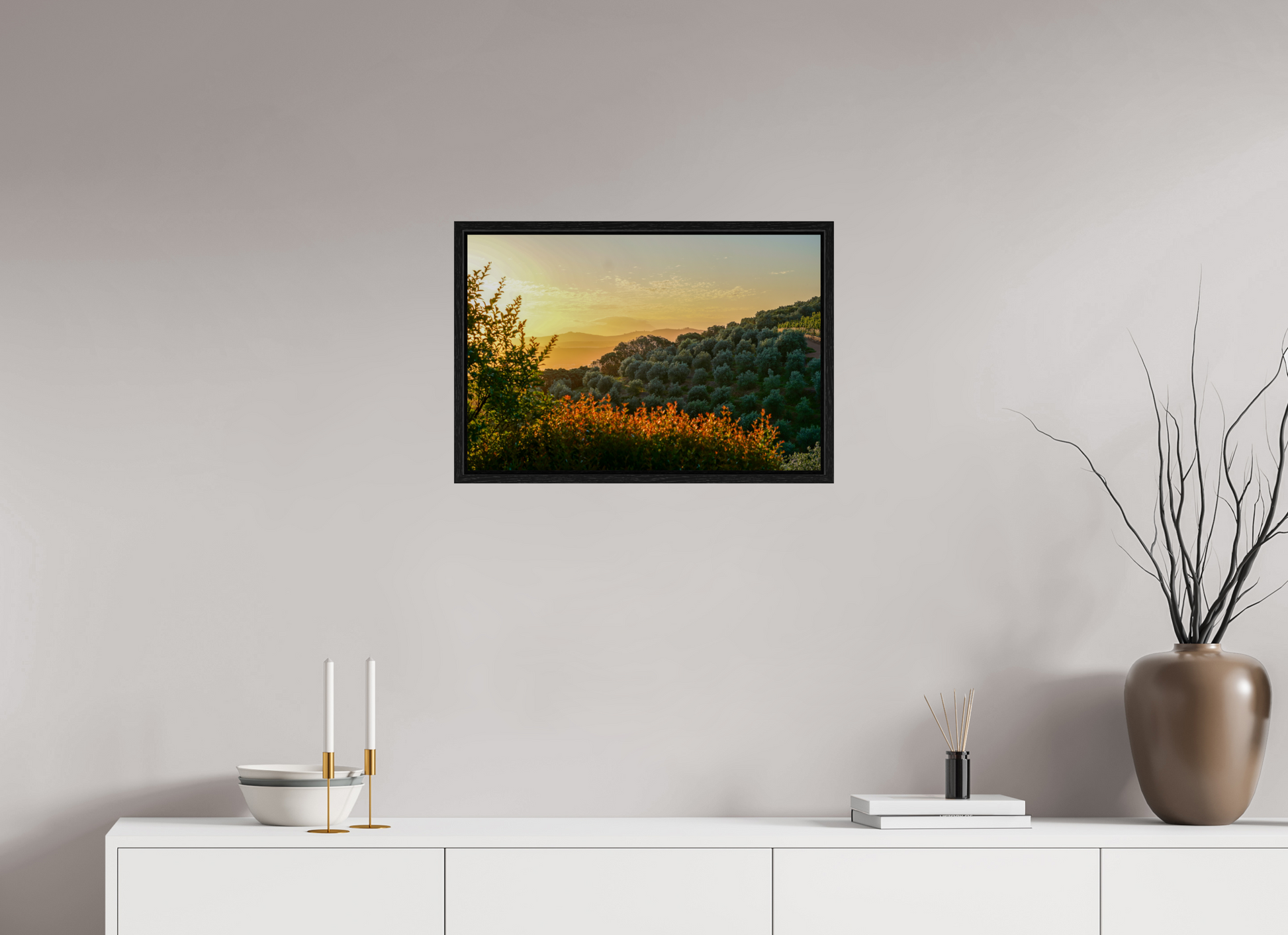 60 x 40 cm, Floater Frame Stellenbosch fields