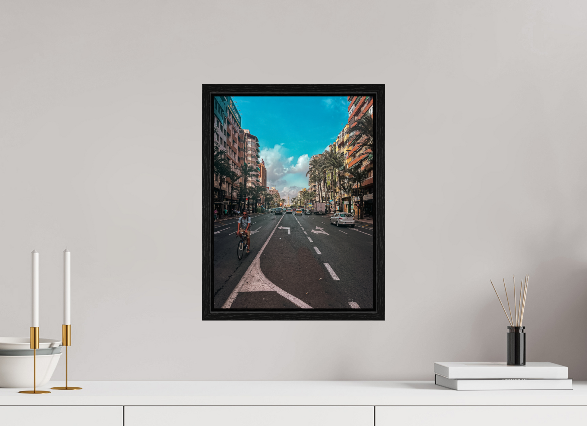 30 x 40 cm, Floater Frame The streets of Alicante