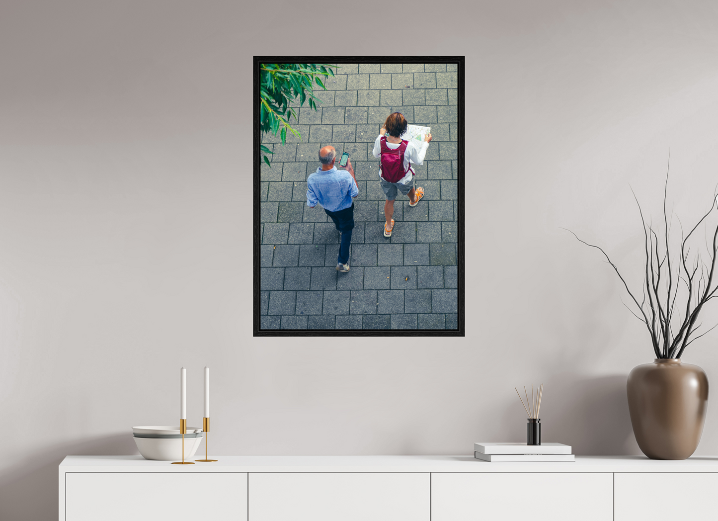 60 x 80,9 cm, Floater Frame Map vs. mobile