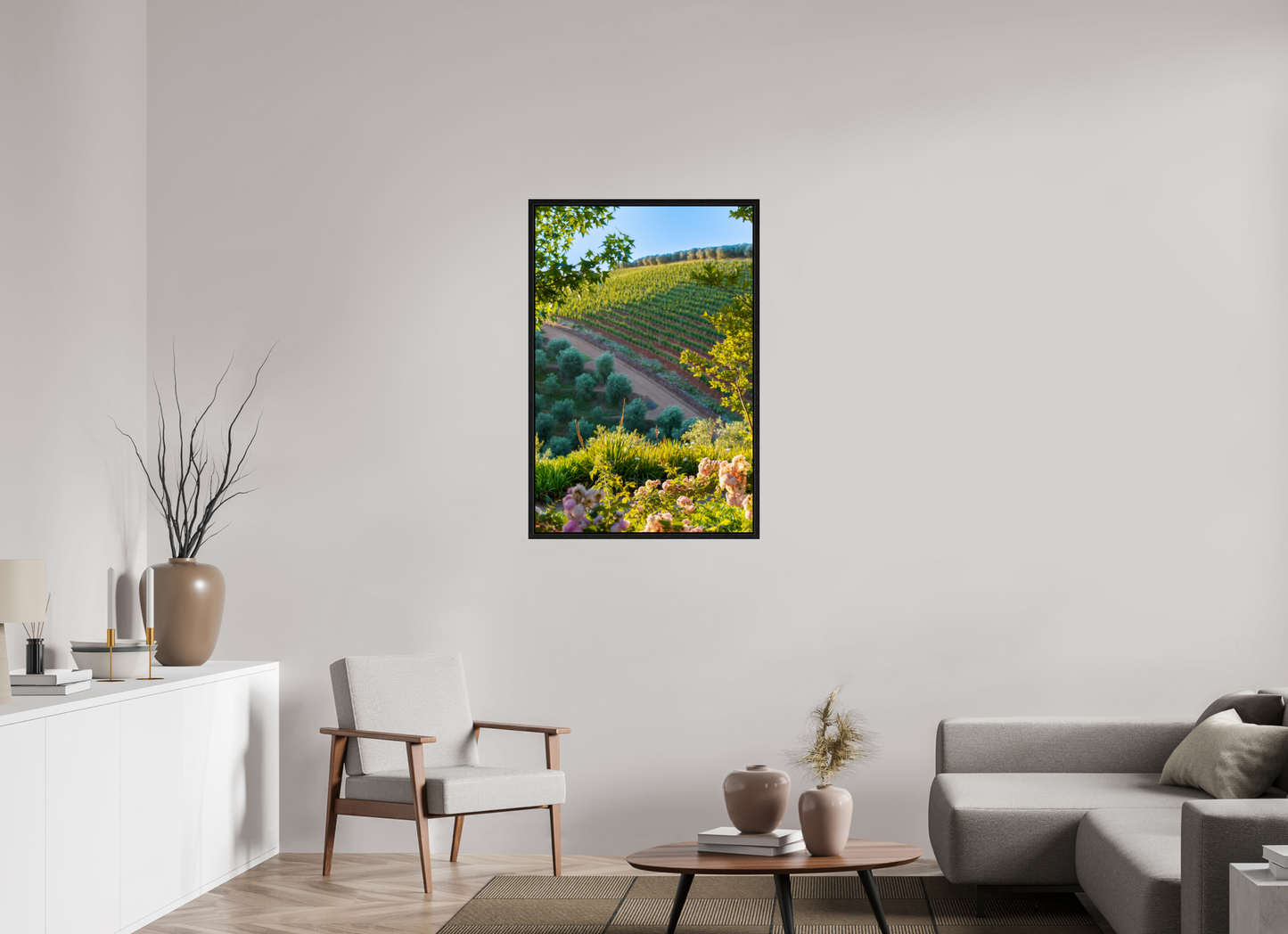 70 x 105 cm, Floater Frame Stellenbosch fields