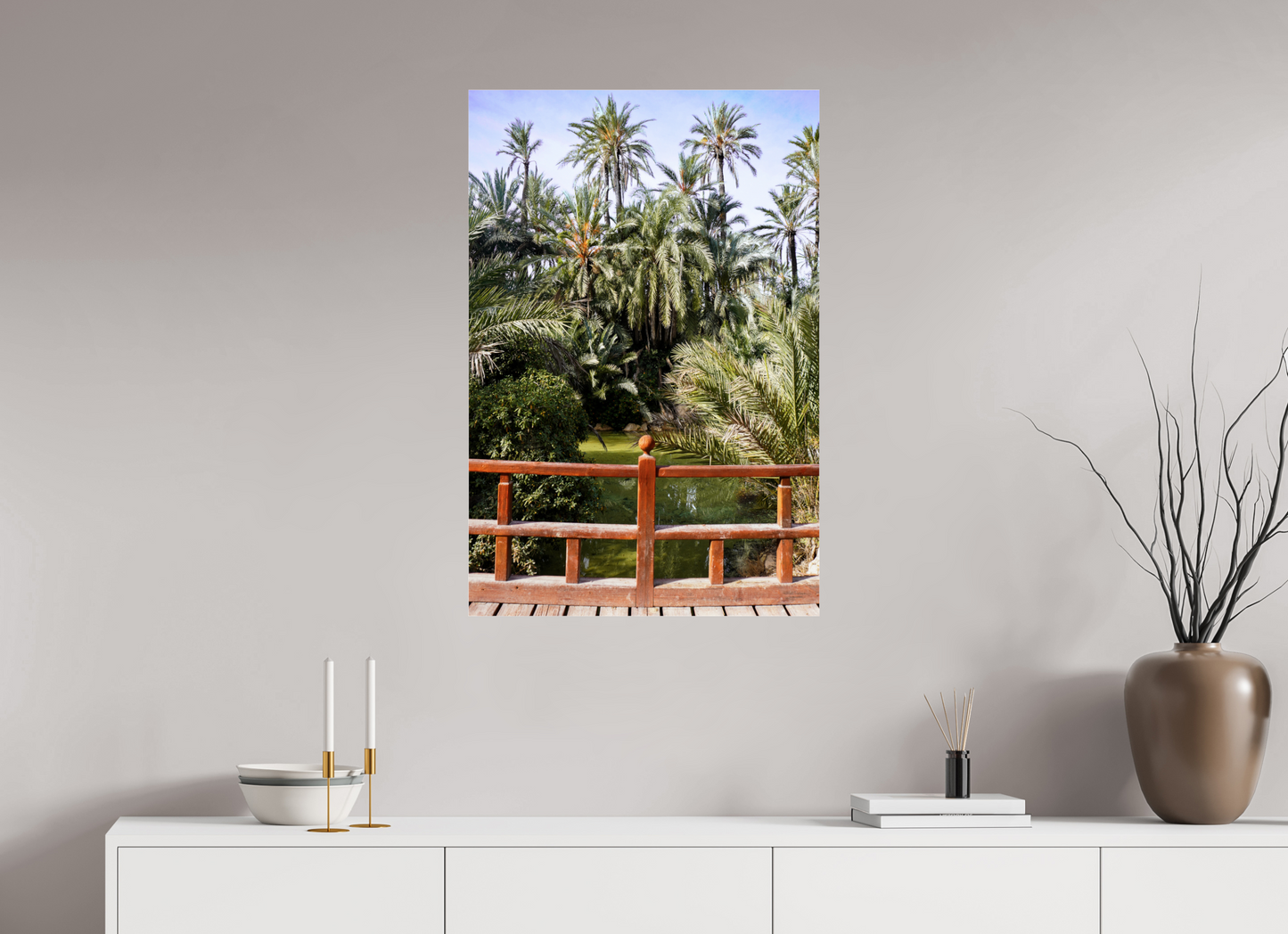 60 x 90 cm, Photo Print Under Acrylic Glass Las Palmeras