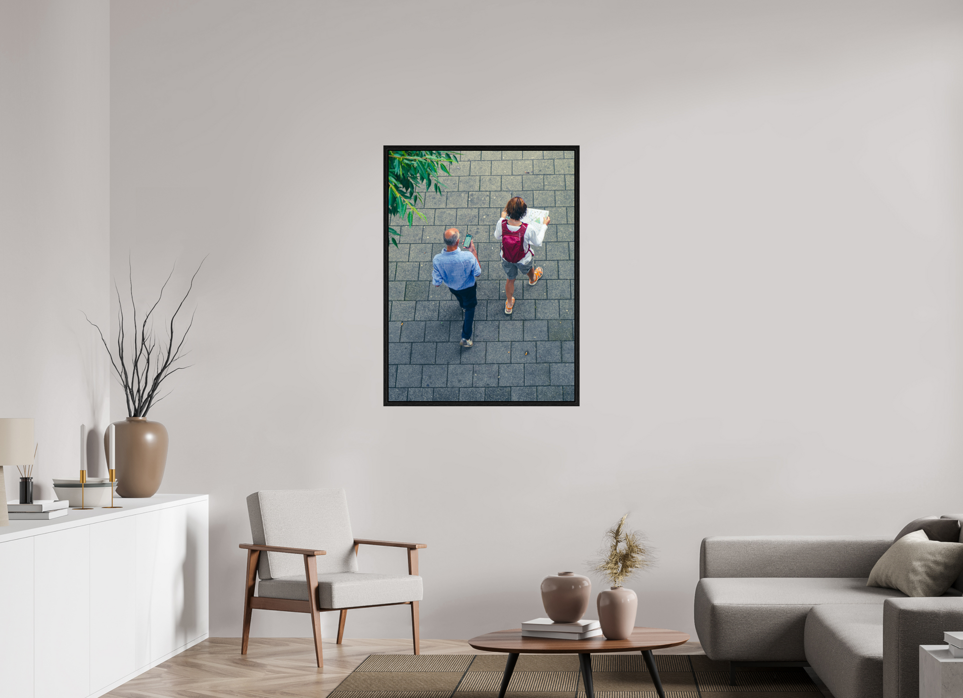 80 x 107,9 cm, Floater Frame Map vs. mobile