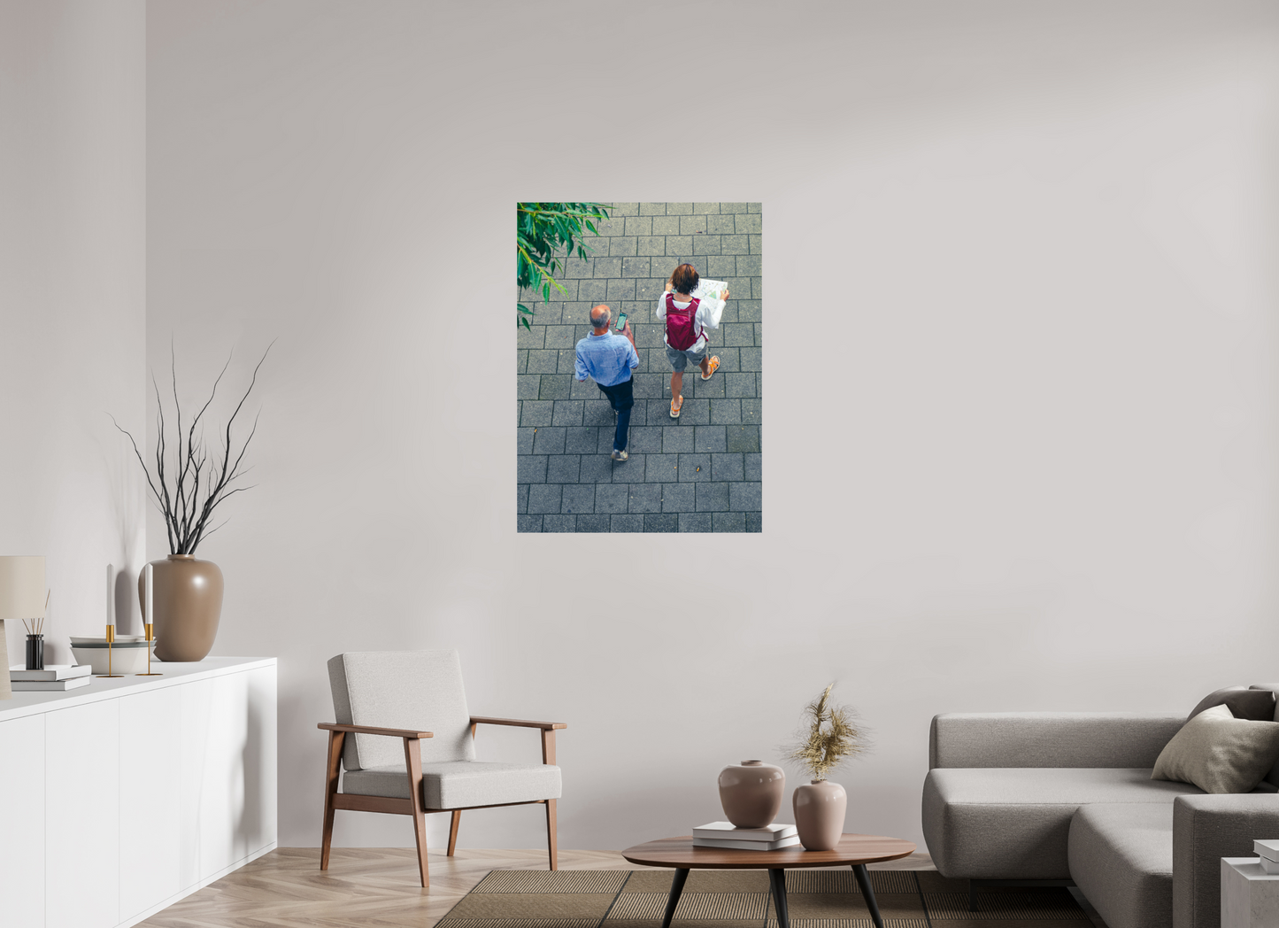 80 x 107,9 cm, Photo Print On Fuji Crystal DP II Map vs. mobile