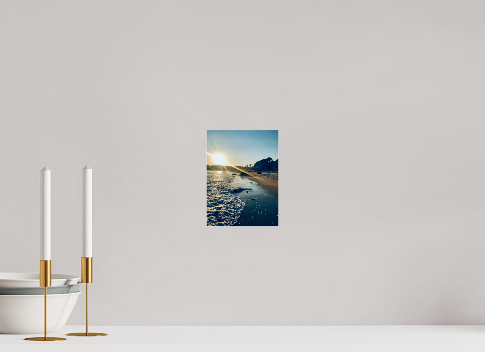 15 x 20 cm, Photo Print Under Acrylic Glass Algarve sunset