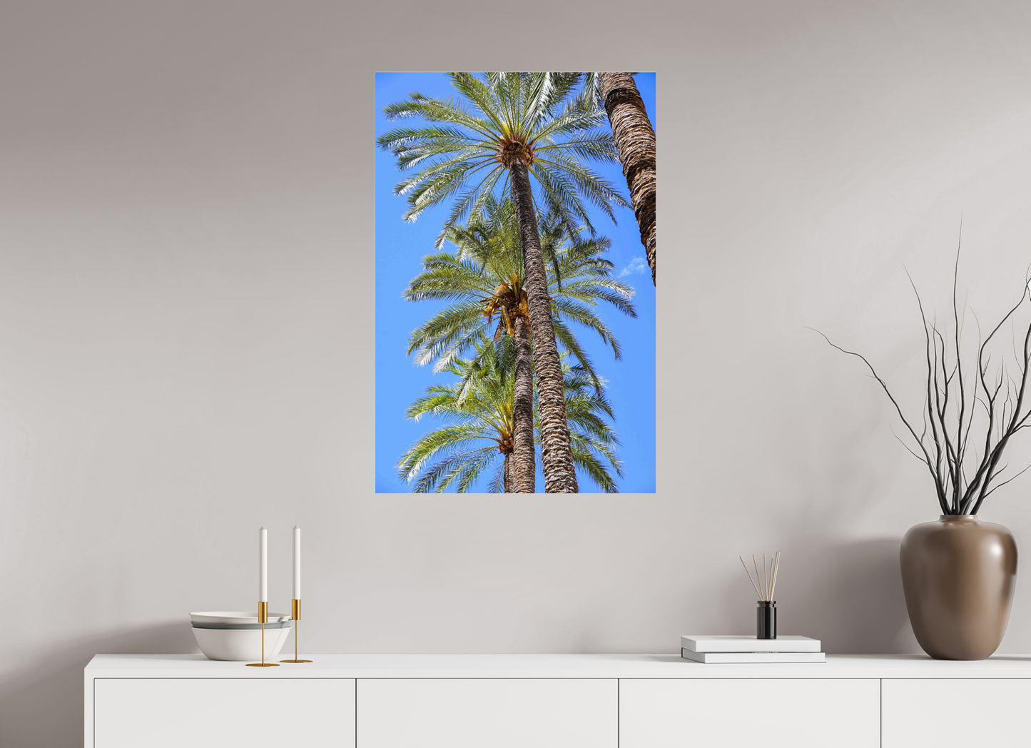 60 x 90 cm, Photo Print Under Acrylic Glass Palmeras
