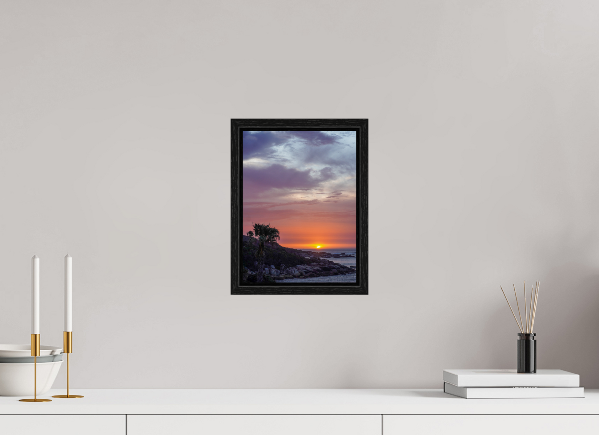 21 x 28 cm, Floater Frame Sunset Camps Bay