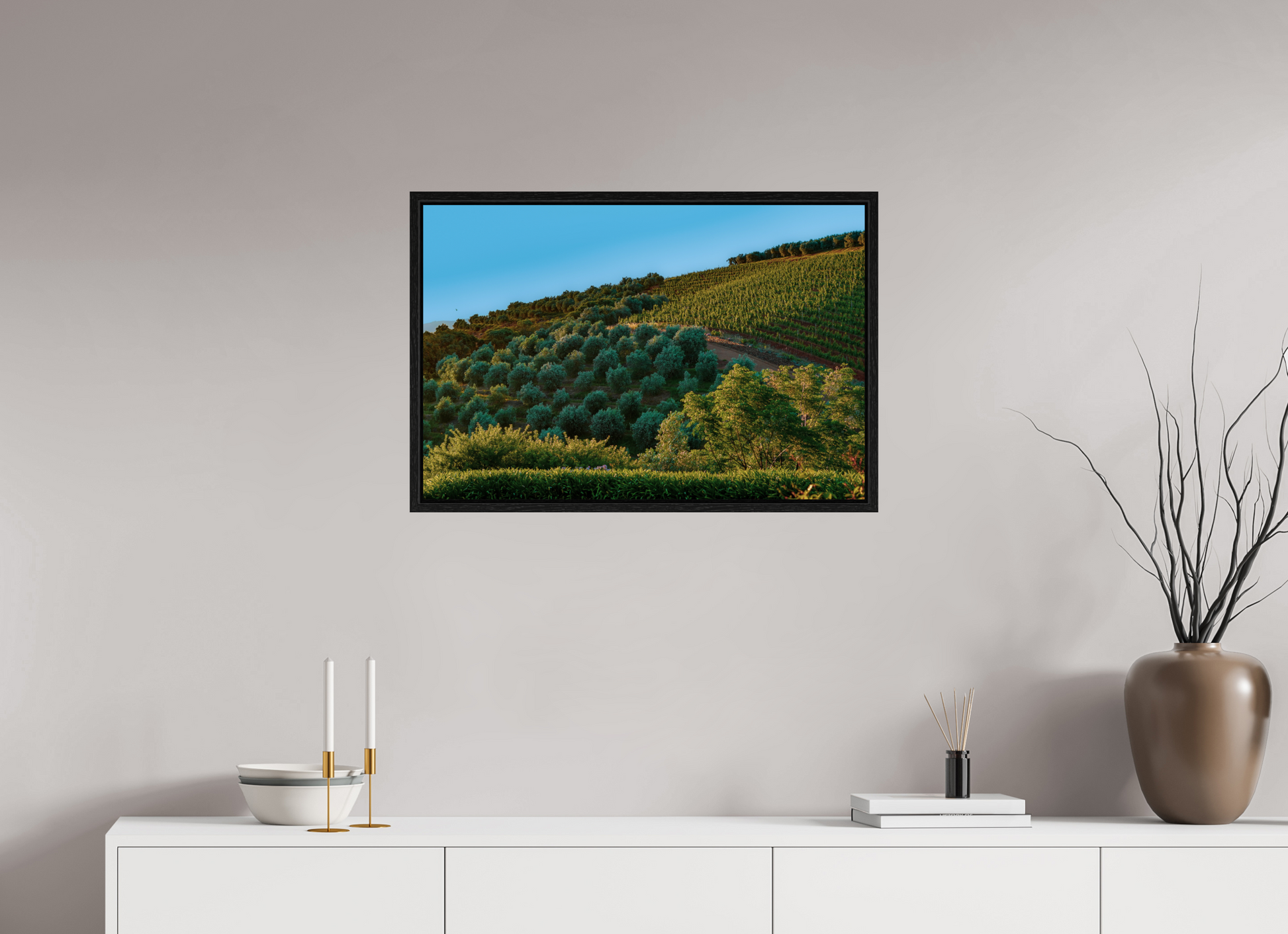 75 x 50 cm, Floater Frame Stellenbosch fields