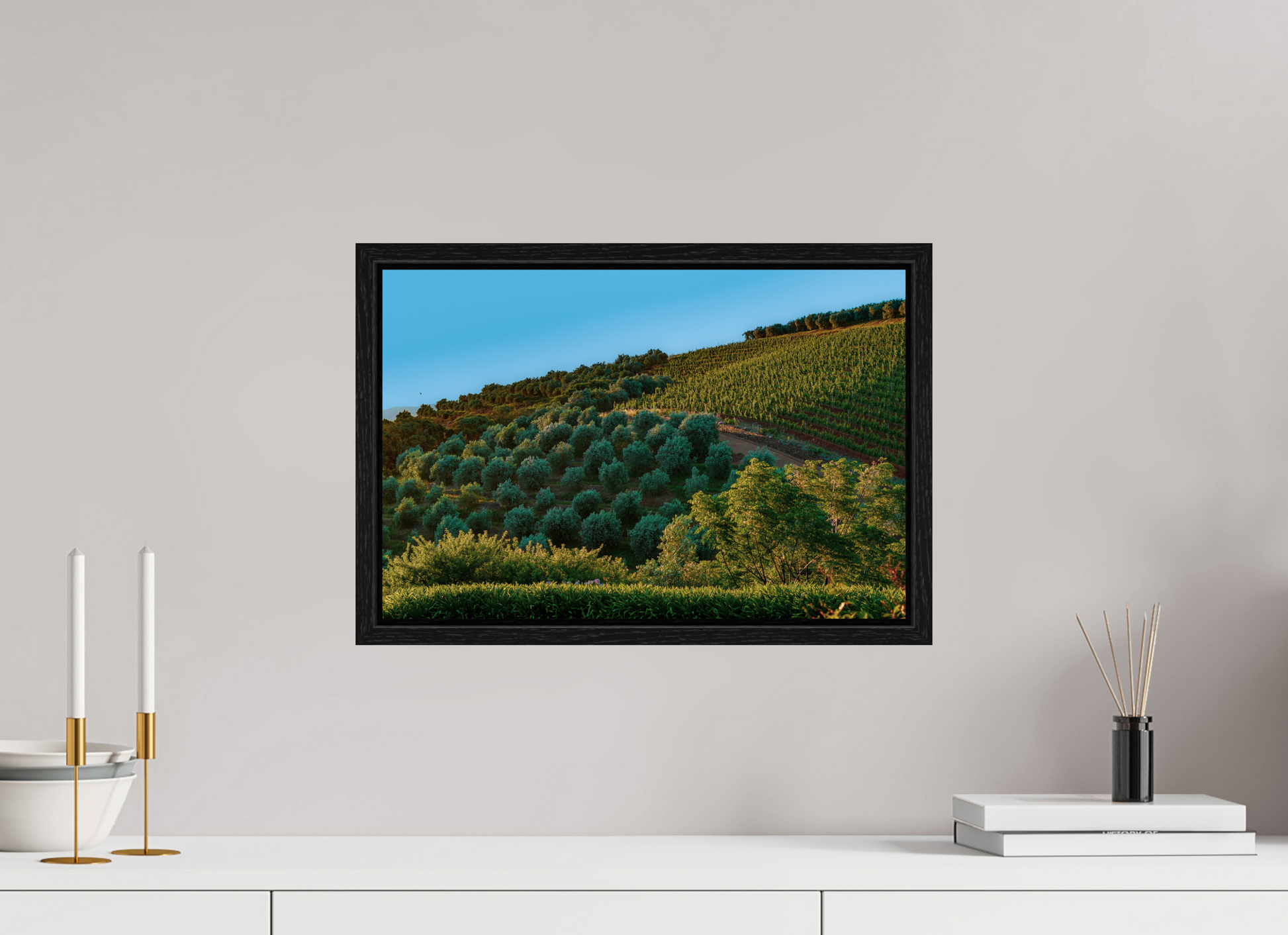 45 x 30 cm, Floater Frame Stellenbosch fields