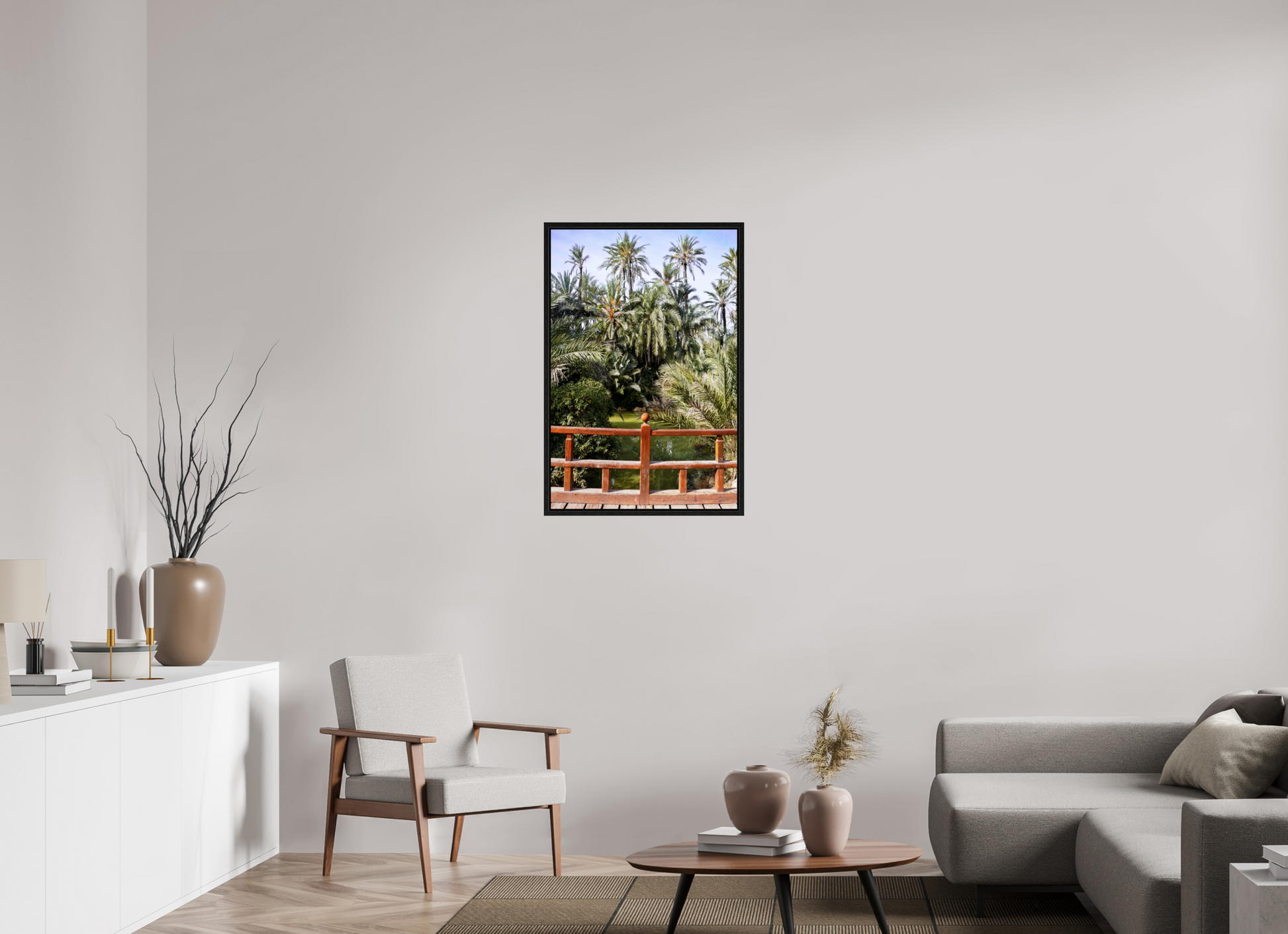 60 x 90 cm, Floater Frame Las Palmeras