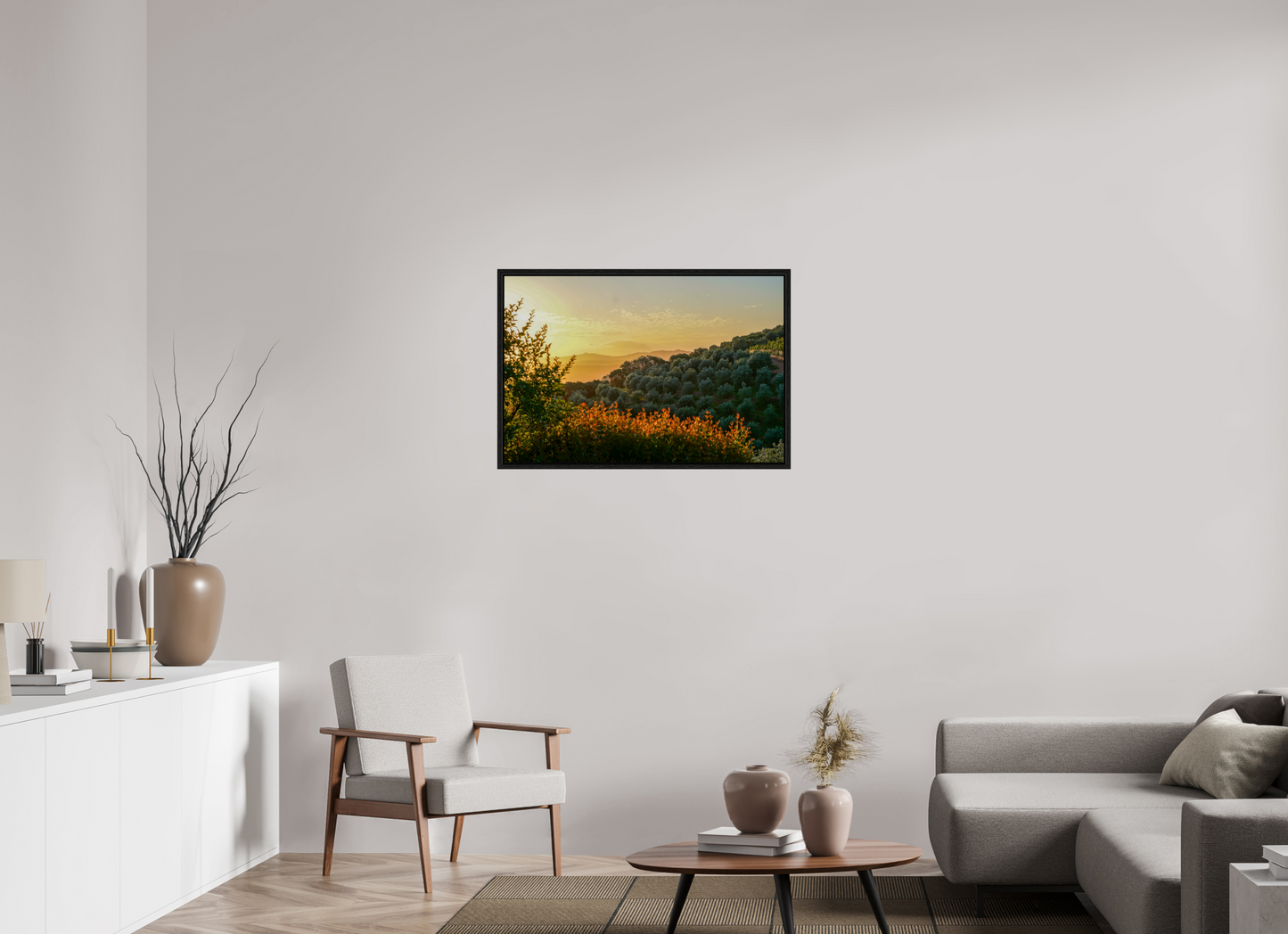 90 x 60 cm, Floater Frame Stellenbosch fields