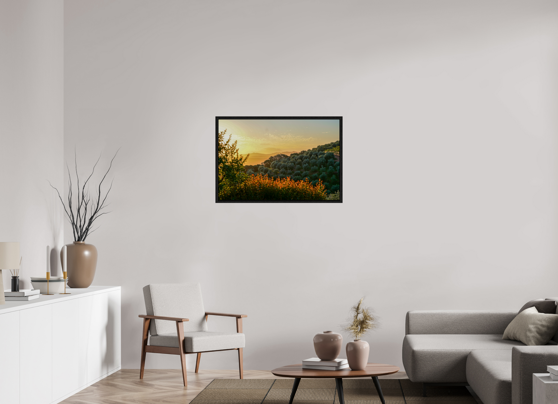 90 x 60 cm, Floater Frame Stellenbosch fields