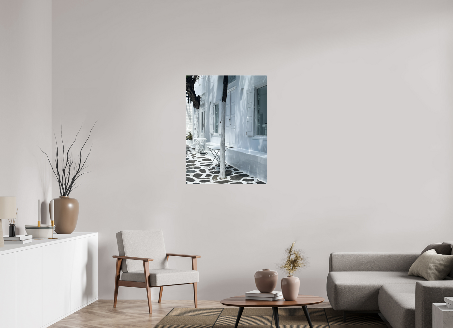 75 x 100 cm, Photo Print Under Acrylic Glass Mykonos