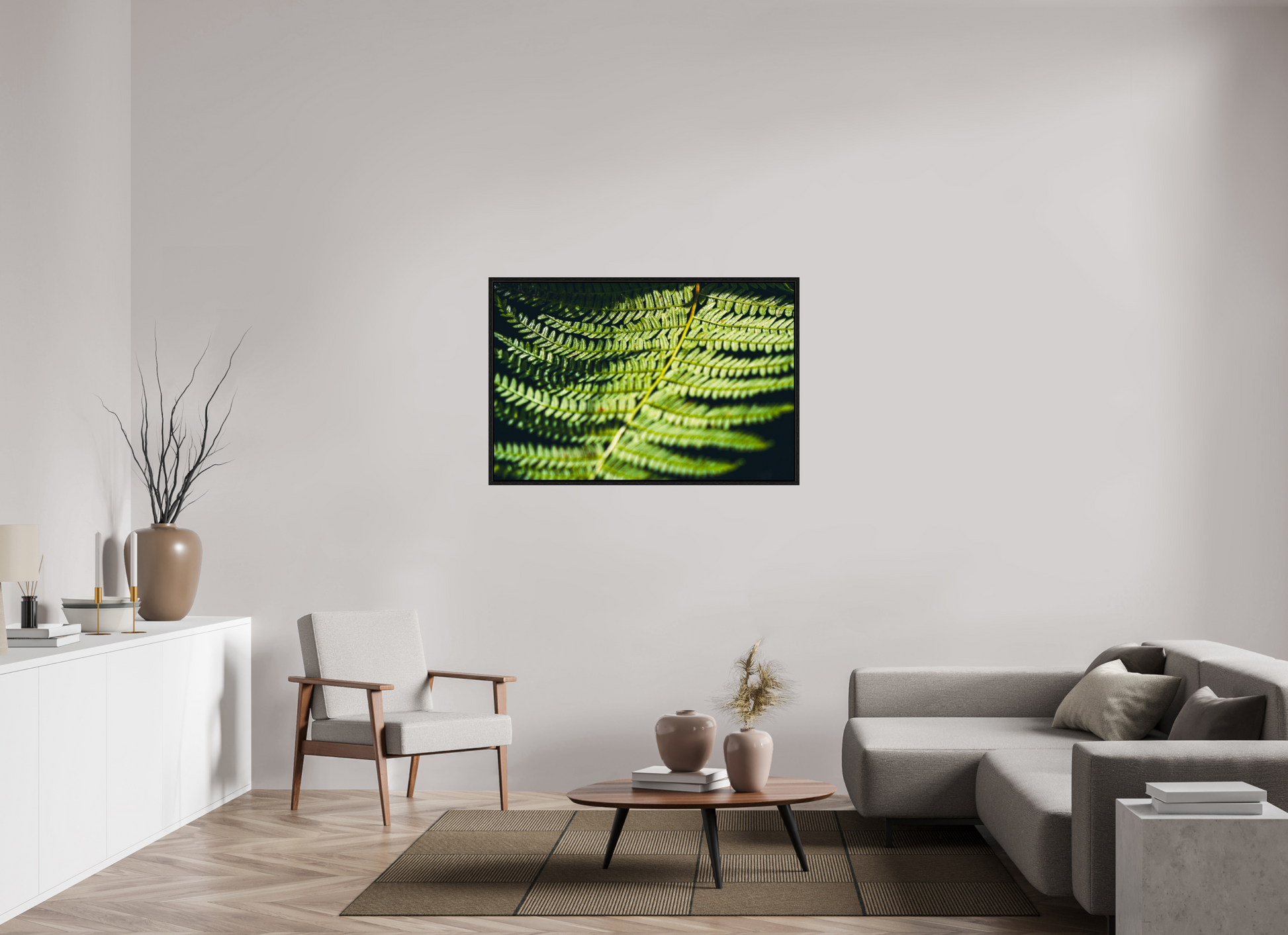 121,9 x 80 cm, Floater Frame Fern