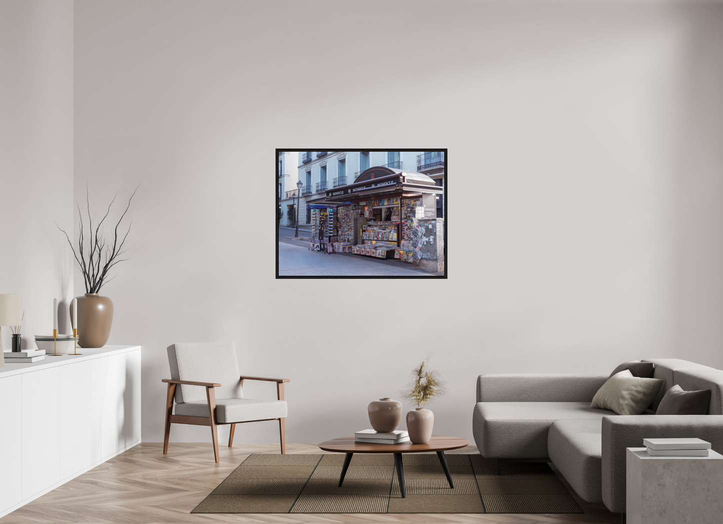 120 x 90 cm, Floater Frame Corner stand Madrid
