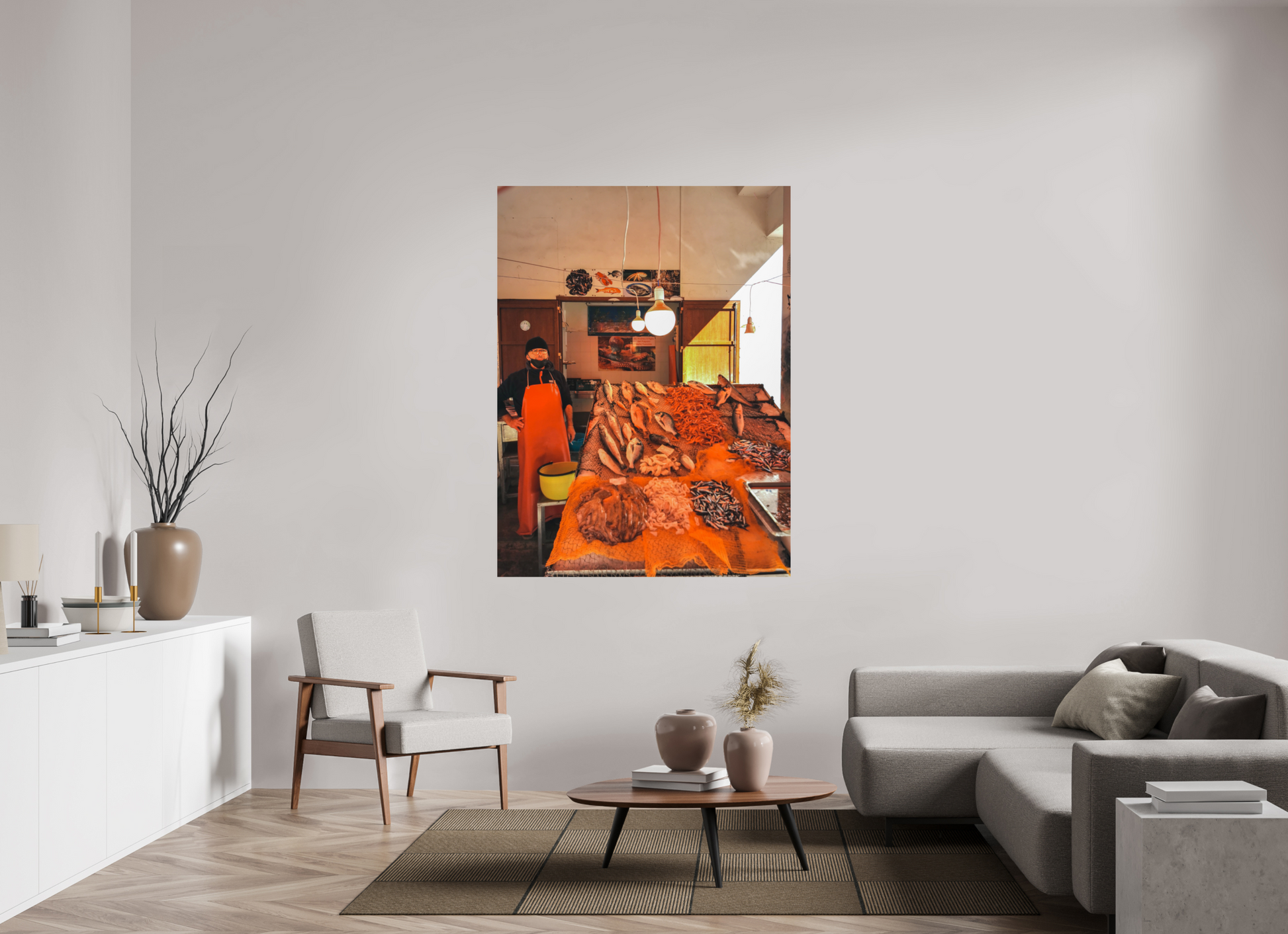 120 x 160 cm, Photo Print On Fuji Crystal DP II Fish in Palermo