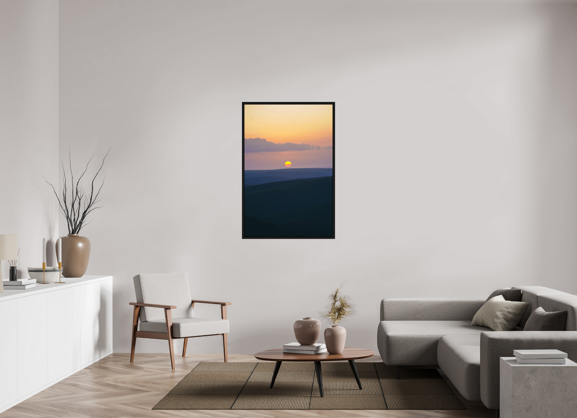 80 x 120 cm, Floater Frame African Sunset