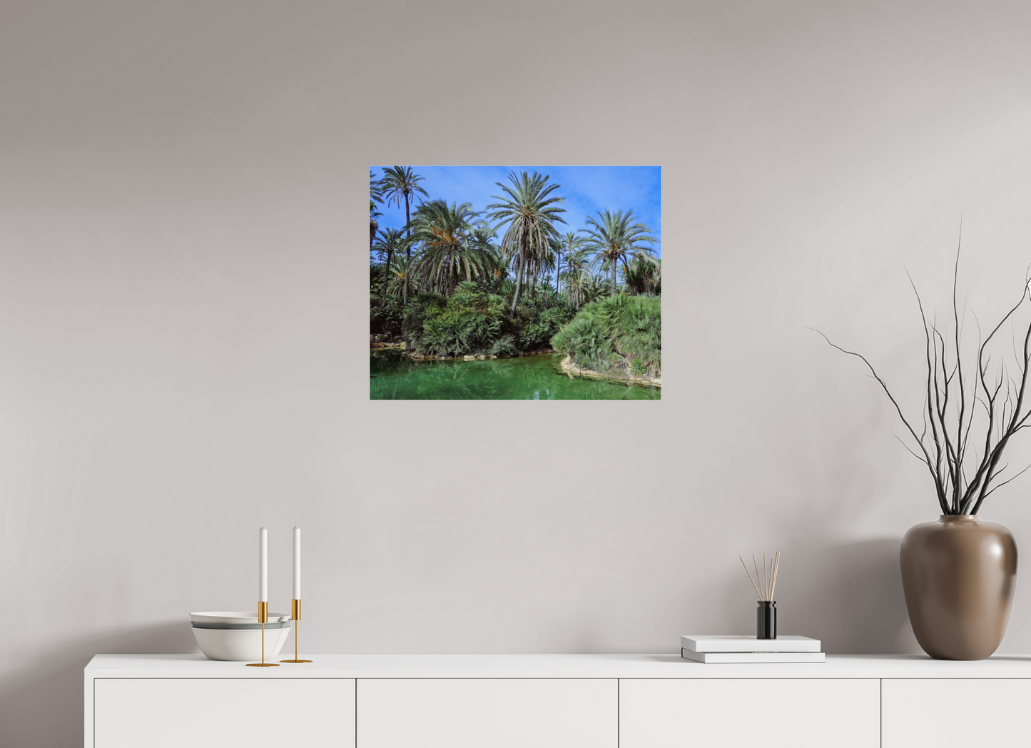62,3 x 50 cm, Photo Print Under Acrylic Glass Las palmeras