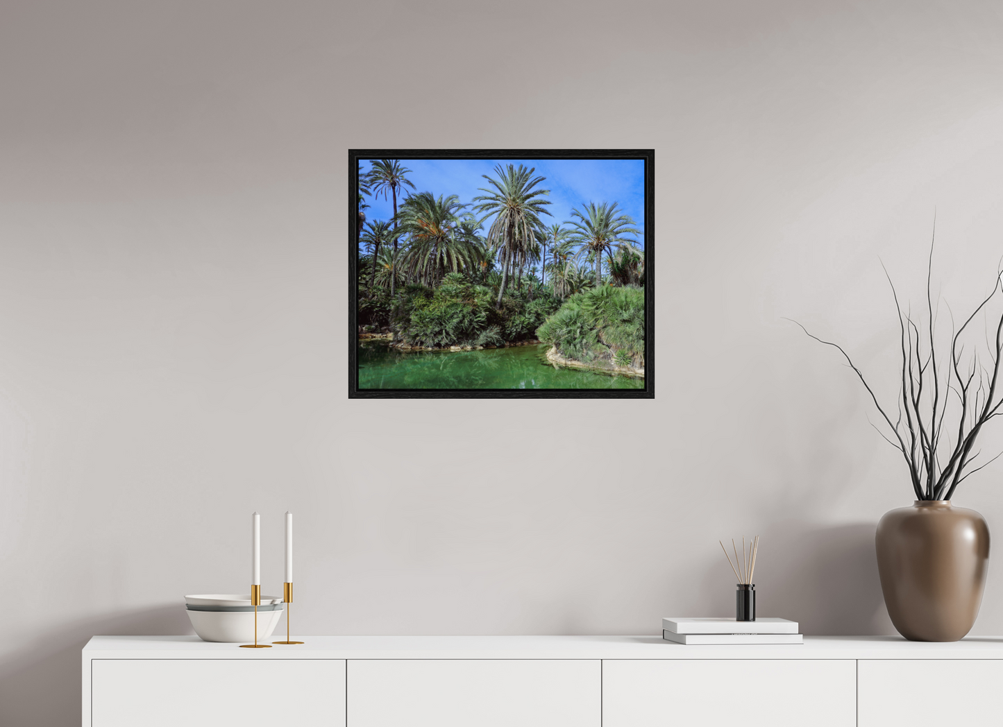62,3 x 50 cm, Floater Frame Las palmeras