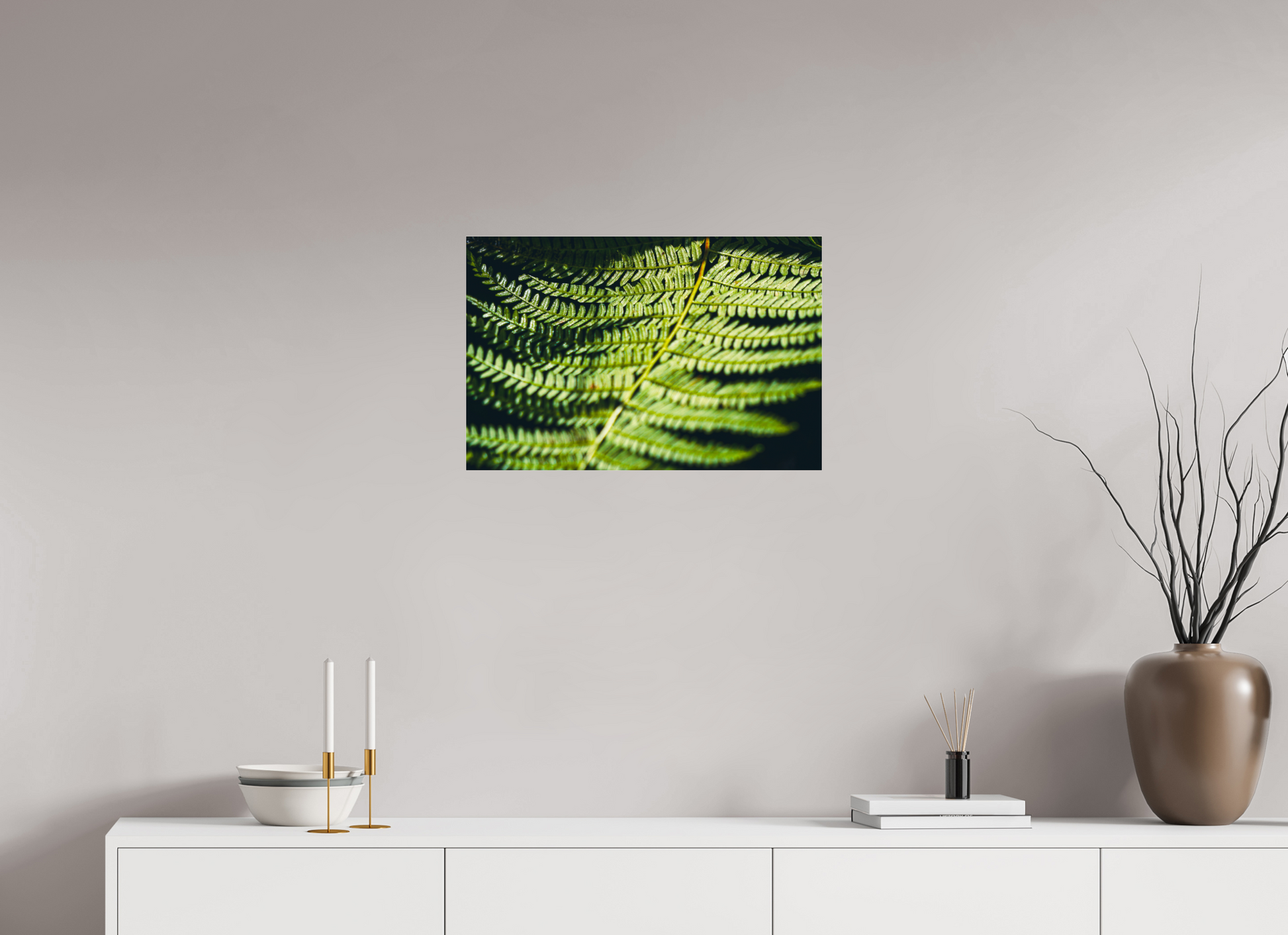 60,9 x 40 cm, Photo Print Under Acrylic Glass Fern