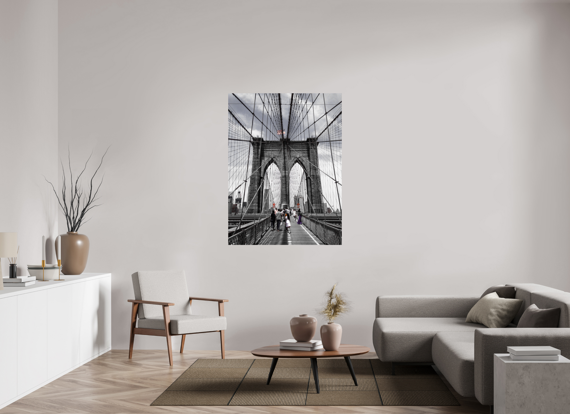 105 x 140 cm, Photo Print On Fuji Crystal DP II Brooklyn Bridge