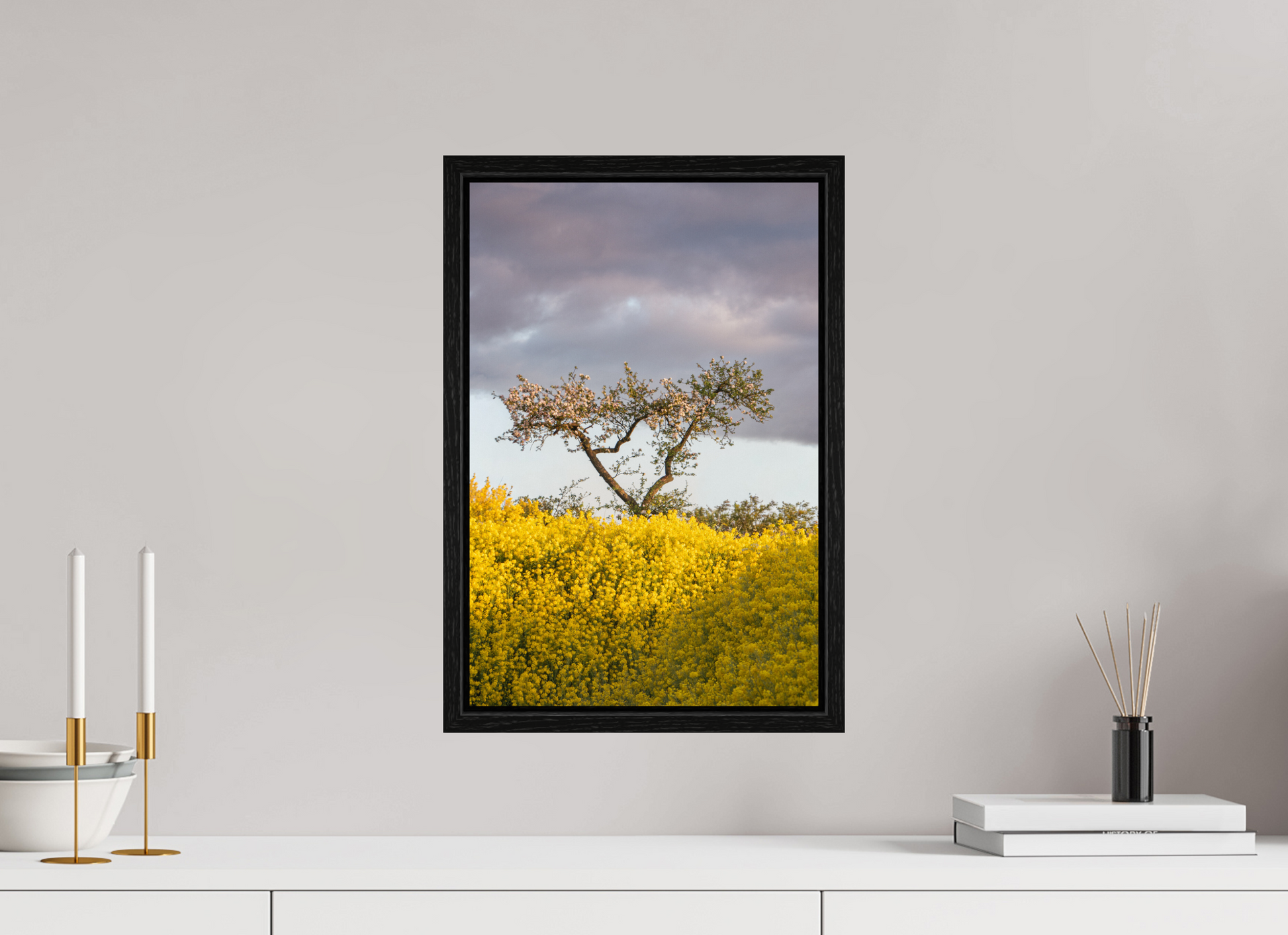 30 x 45 cm, Floater Frame Blooming Against the Storm