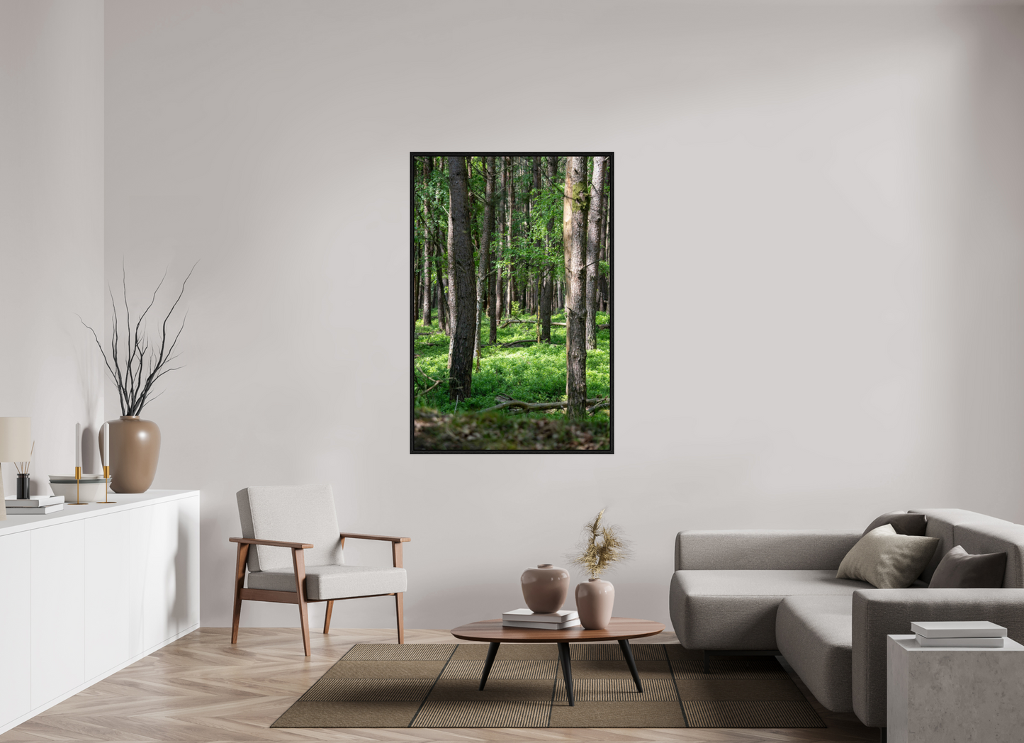 100 x 150 cm, Floater Frame Forest Stillness