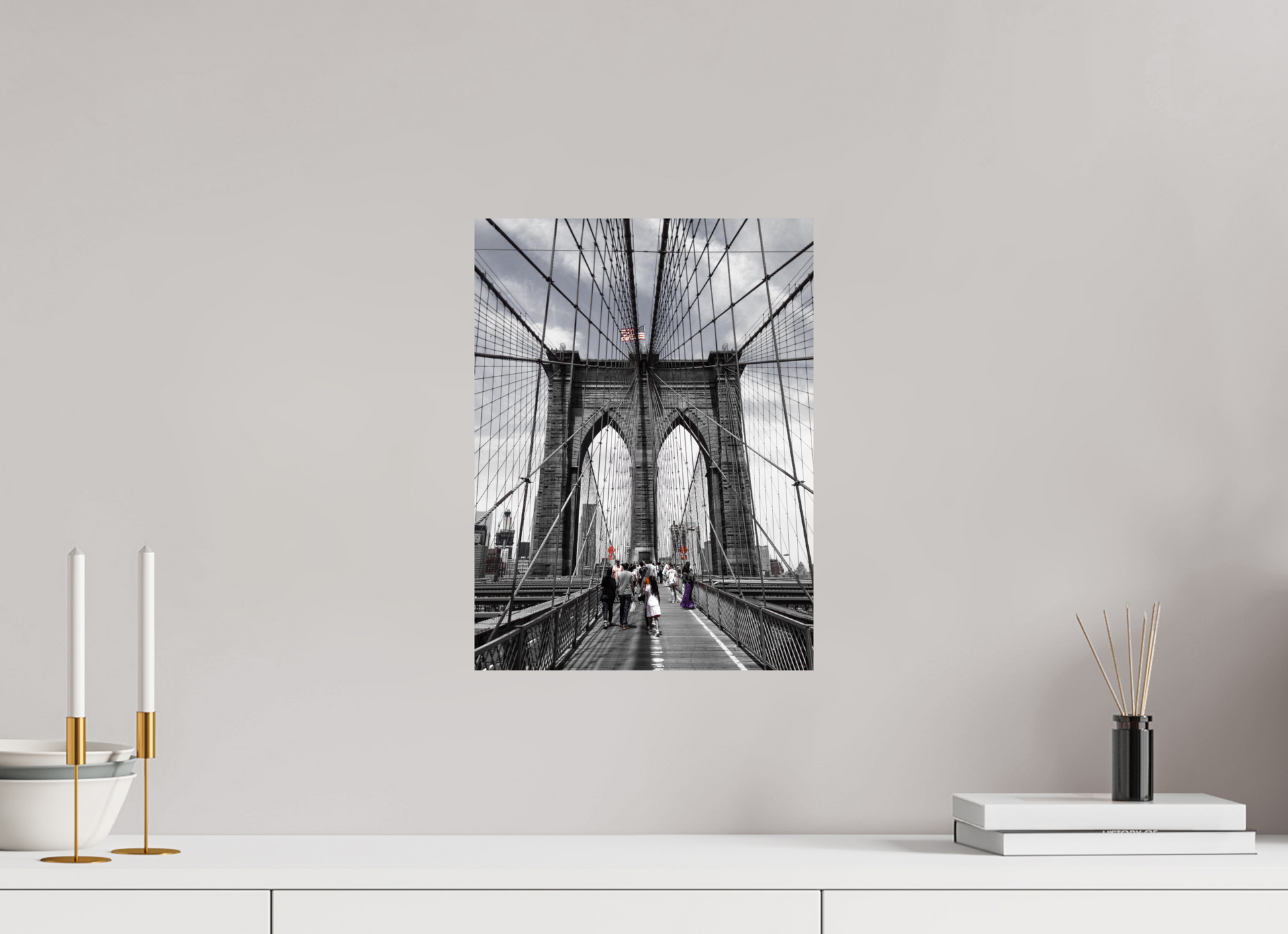 30 x 40 cm, Photo Print On Fuji Crystal DP II Brooklyn Bridge