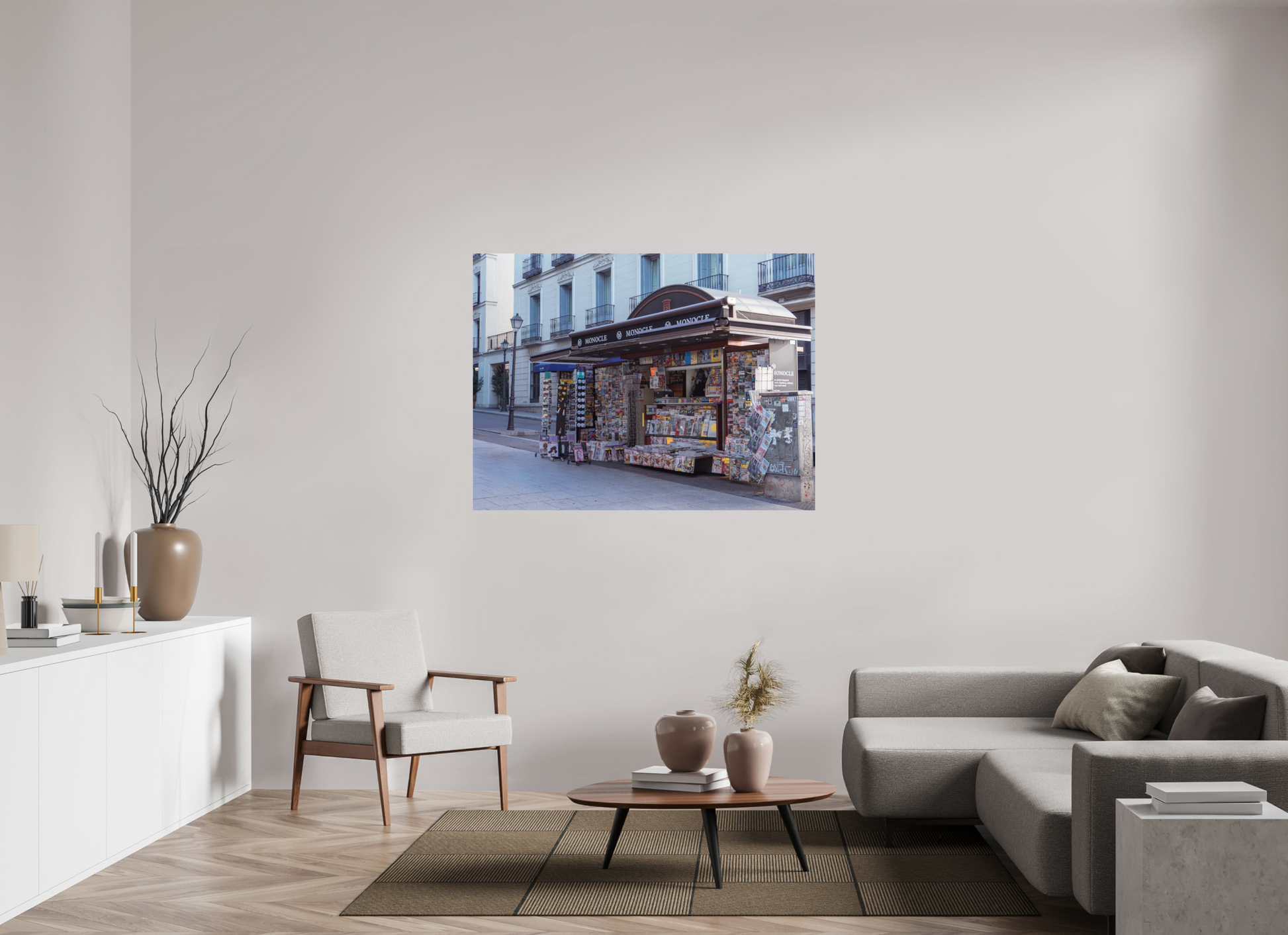 140 x 105 cm, Photo Print On Fuji Crystal DP II Corner stand Madrid