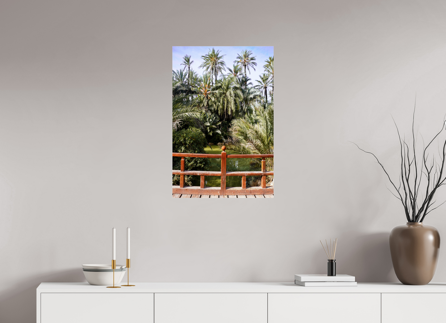 50 x 75 cm, Photo Print Under Acrylic Glass Las Palmeras