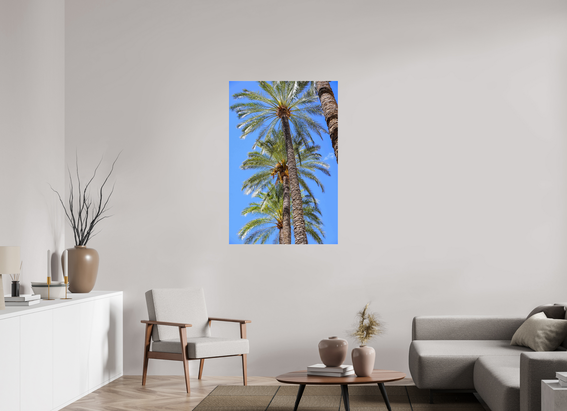 80 x 120 cm, Photo Print Under Acrylic Glass Palmeras