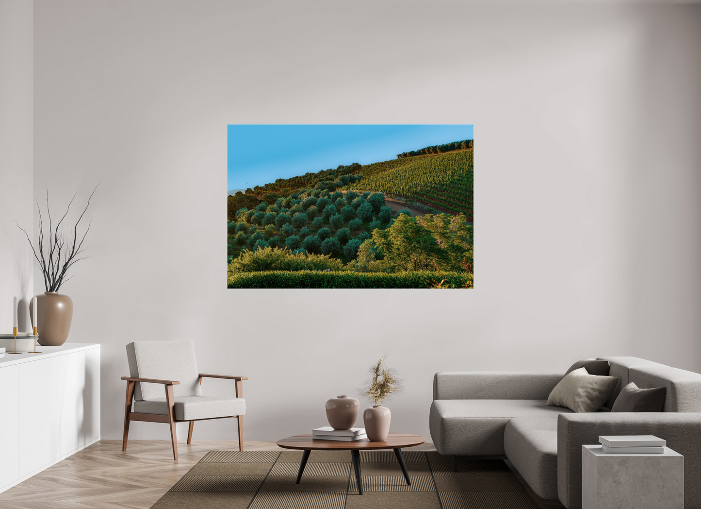 180 x 120 cm, Photo Print Under Acrylic Glass Stellenbosch fields