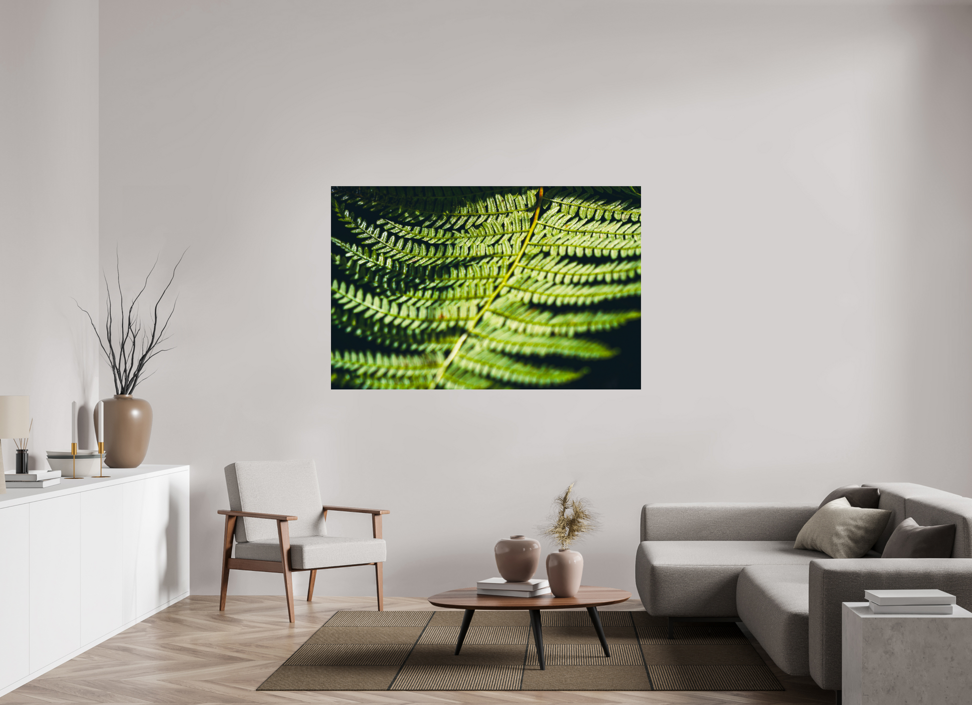 167,6 x 110 cm, Photo Print Under Acrylic Glass Fern