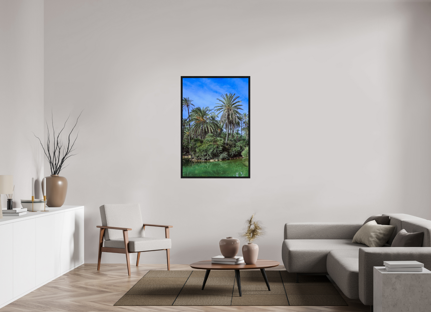 80 x 120 cm, Floater Frame Las palmeras
