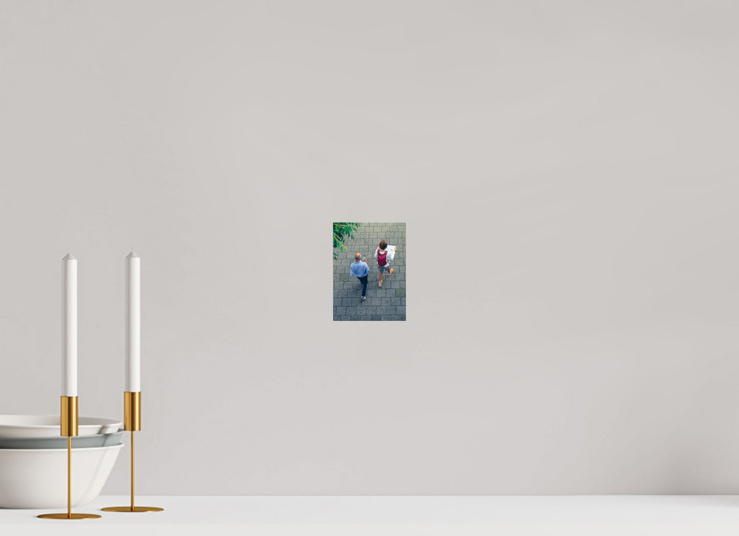 10 x 13,5 cm, Photo Print Under Acrylic Glass Map vs. mobile