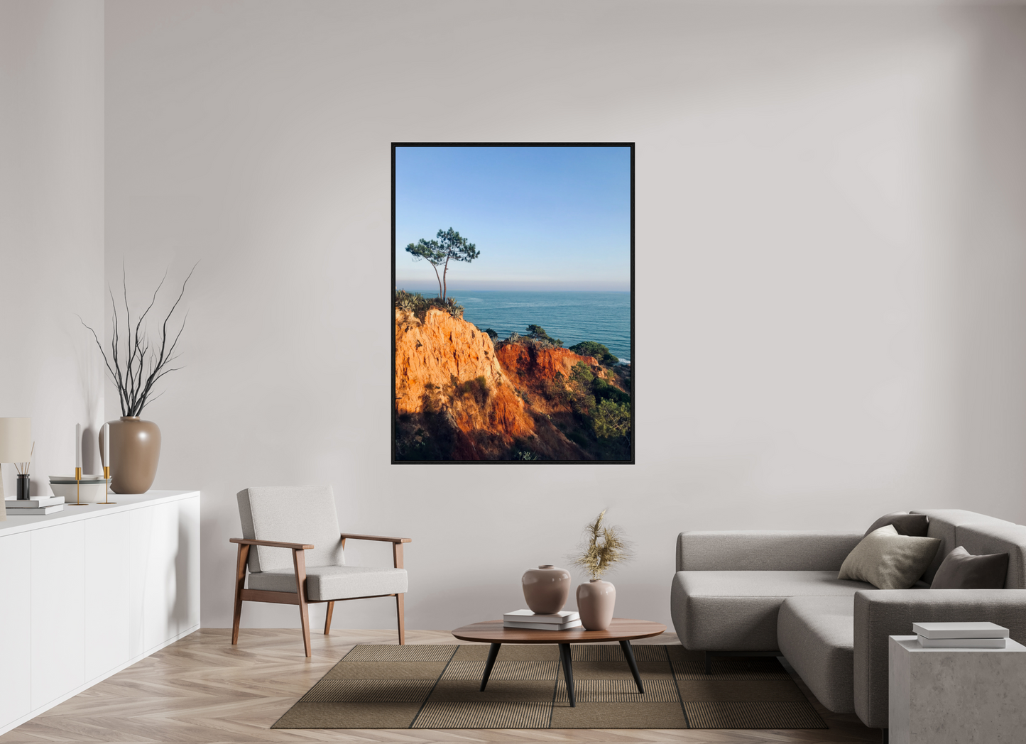120 x 160 cm, Floater Frame Algarve sunset