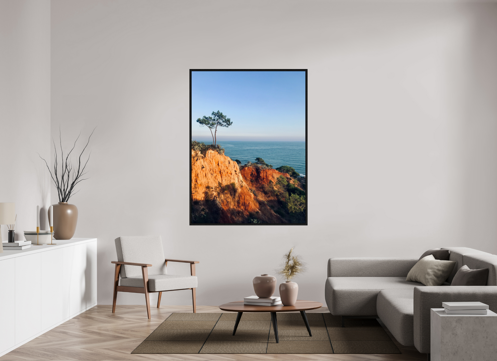 120 x 160 cm, Floater Frame Algarve sunset