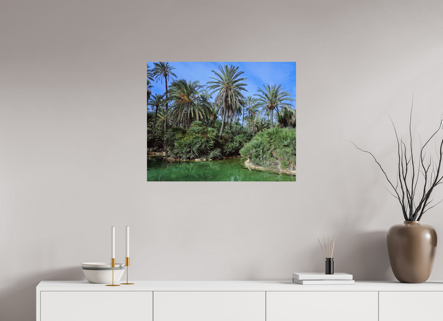 74,7 x 60 cm, Photo Print On Fuji Crystal DP II Las palmeras