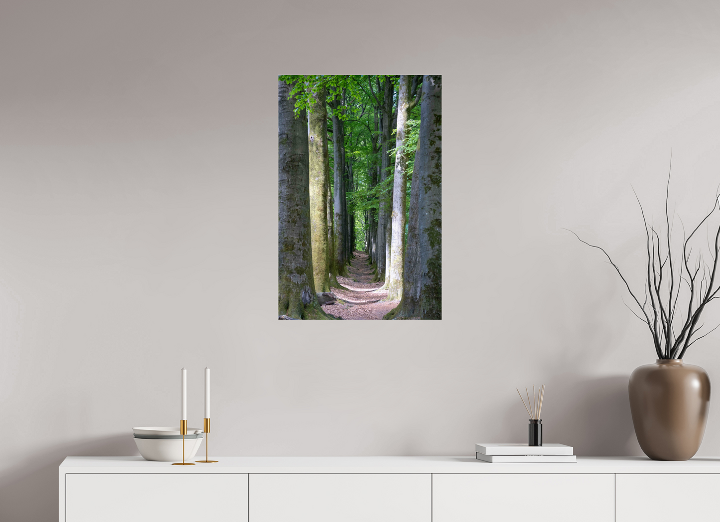 50 x 75 cm, Photo Print Under Acrylic Glass Emerald Corridor