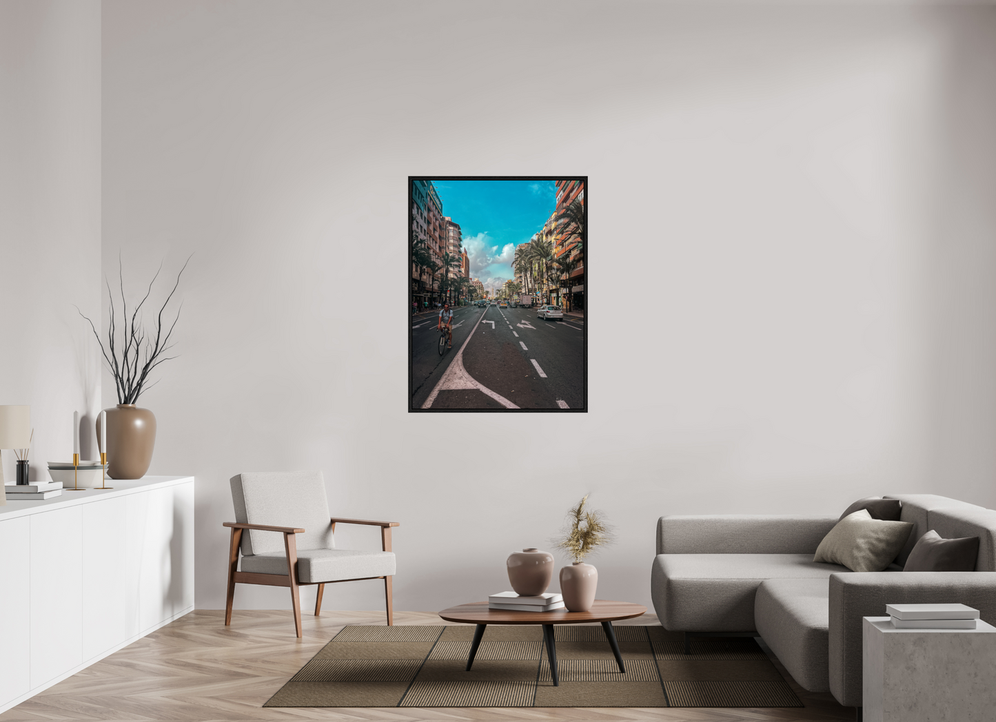 90 x 120 cm, Floater Frame The streets of Alicante