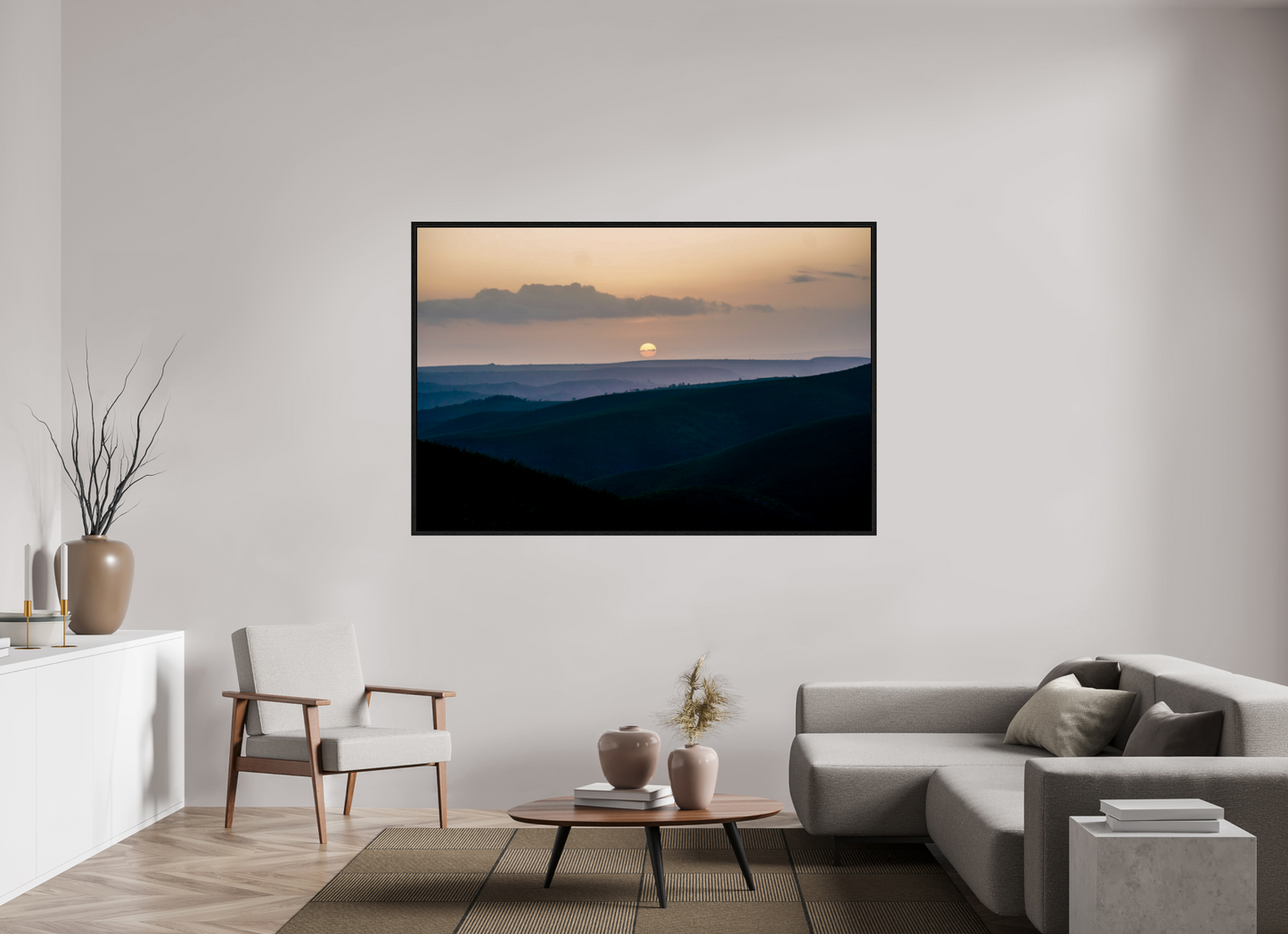 180 x 120 cm, Floater Frame African Sunset