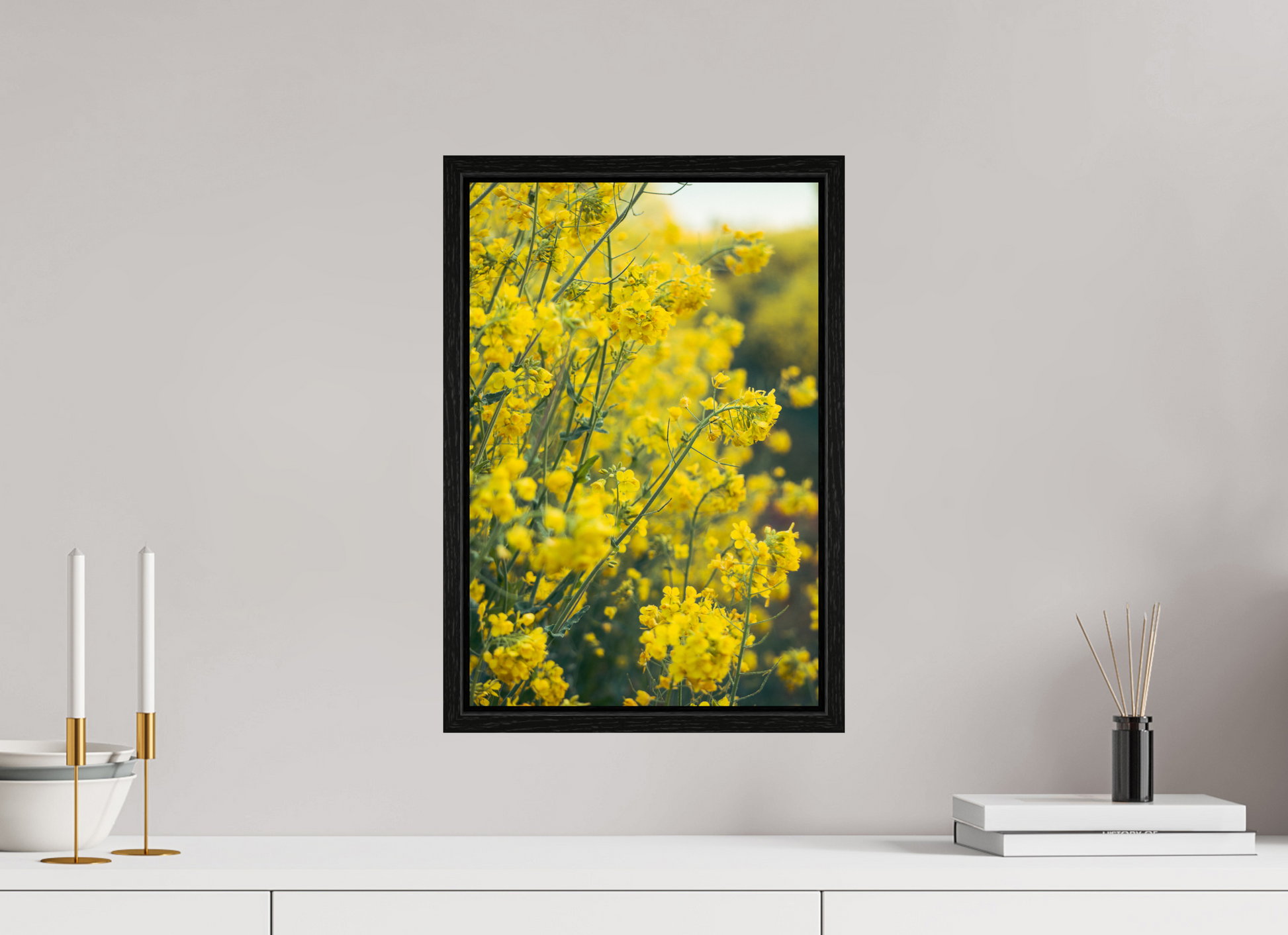 30 x 45 cm, Floater Frame Golden Bloom