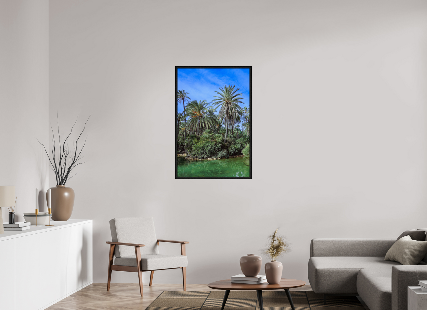 70 x 105 cm, Floater Frame Las palmeras